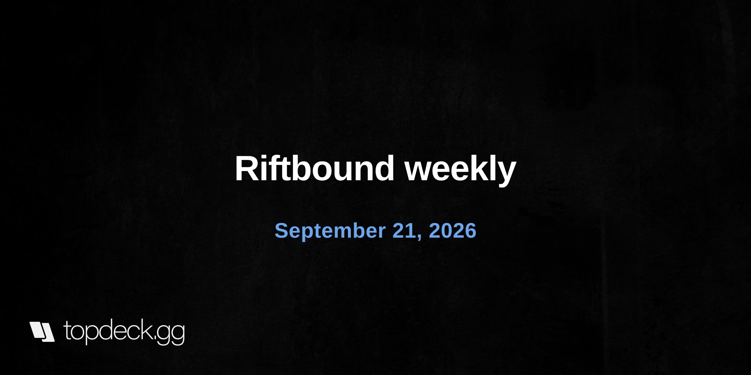 Riftbound weekly Nexus Night 9/21/26