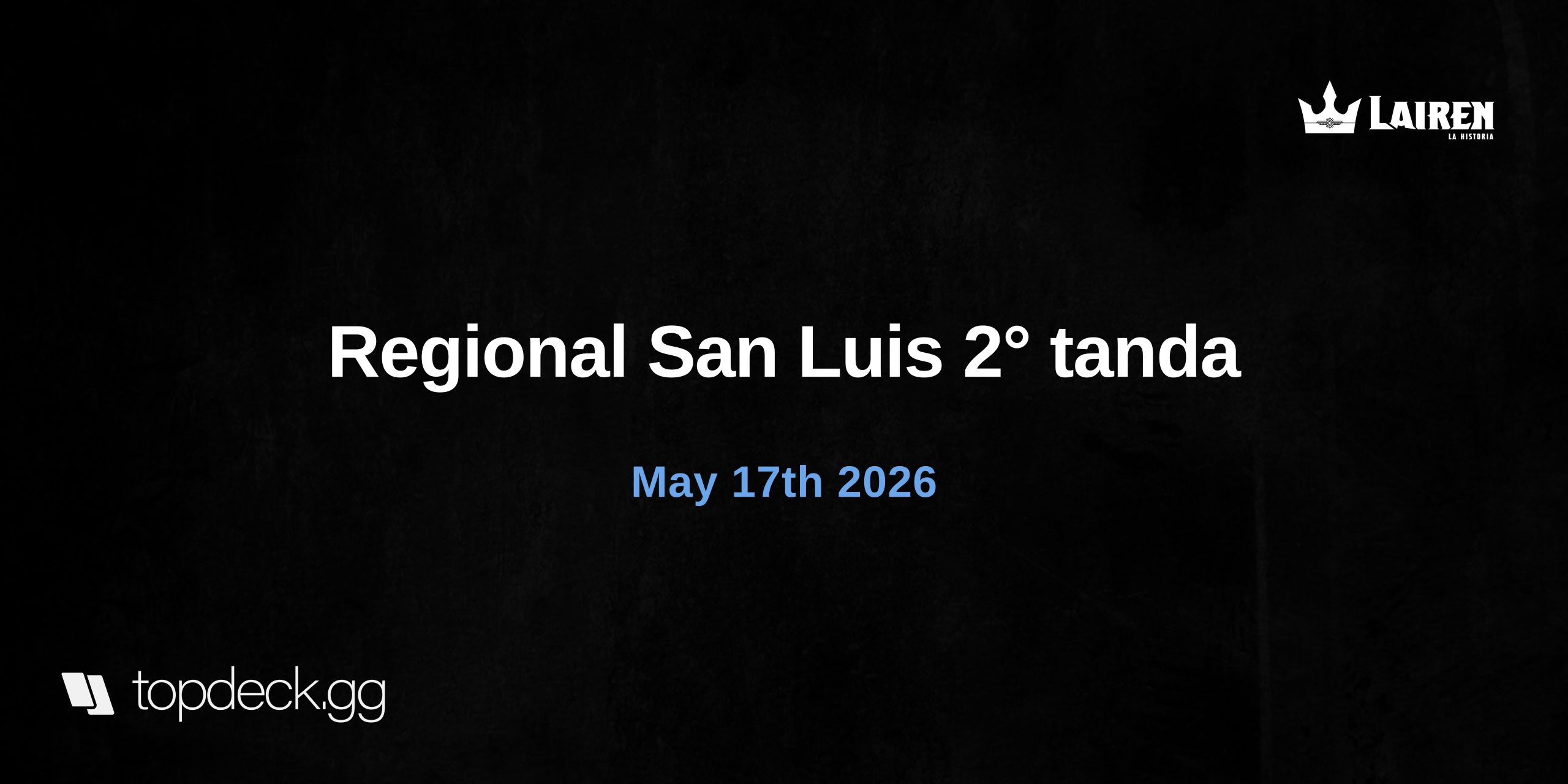 Regional San Luis 2° tanda