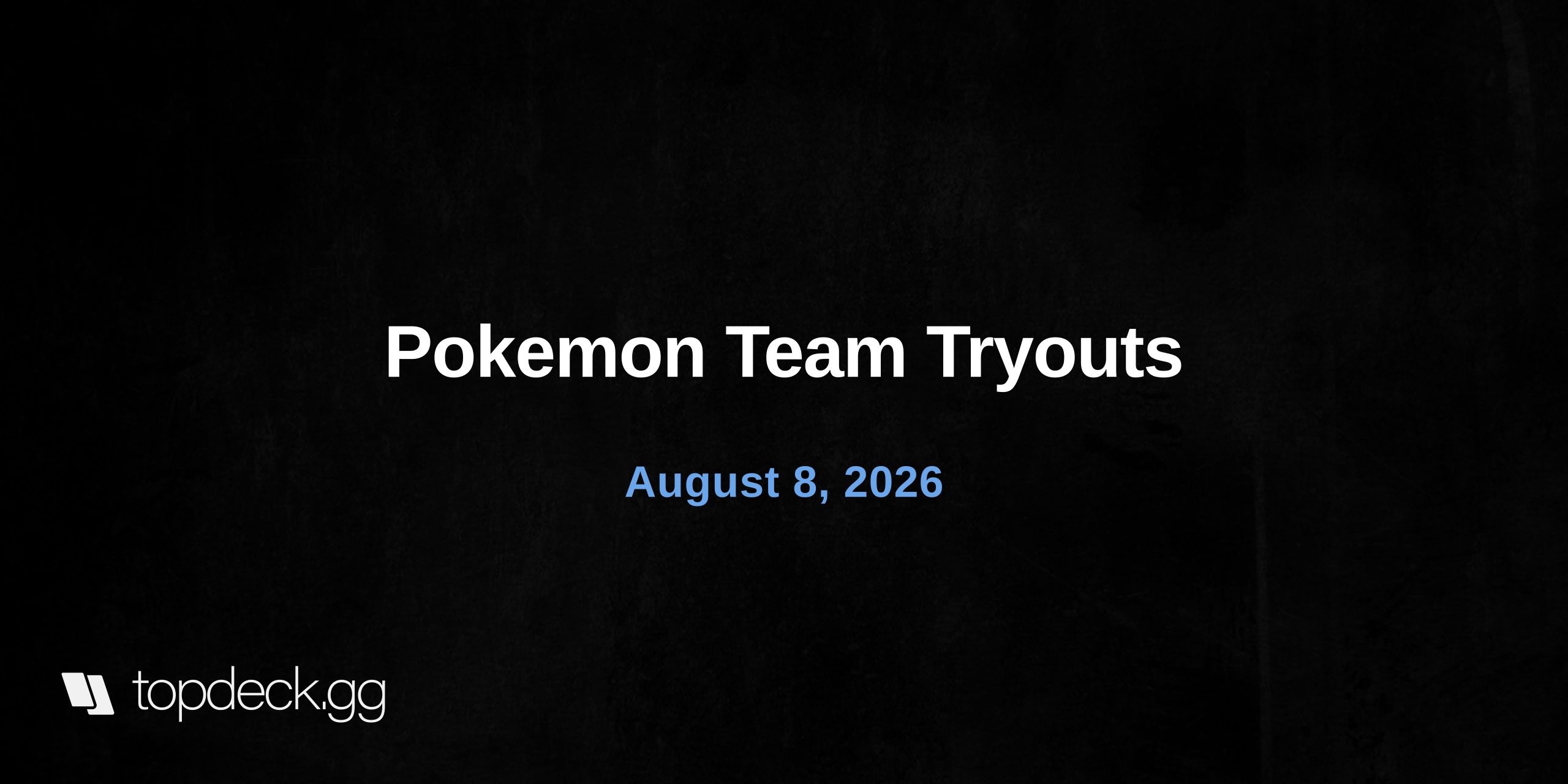 Pokemon Team Tryouts