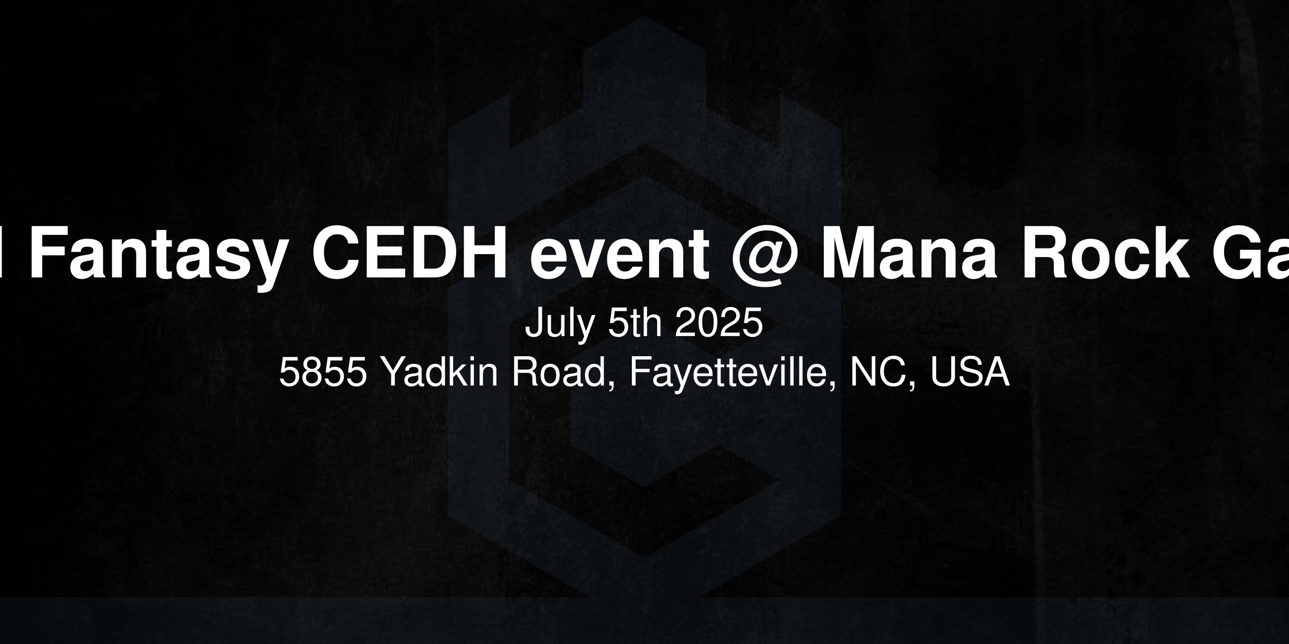 Final Fantasy CEDH event @ Mana Rock Games