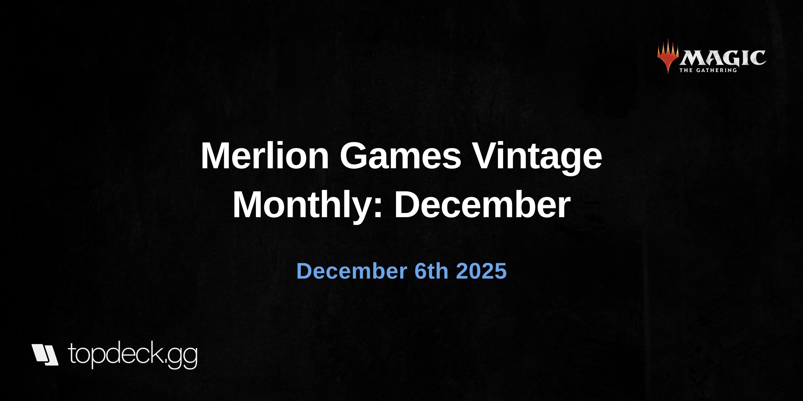 Merlion Games Vintage Monthly: December