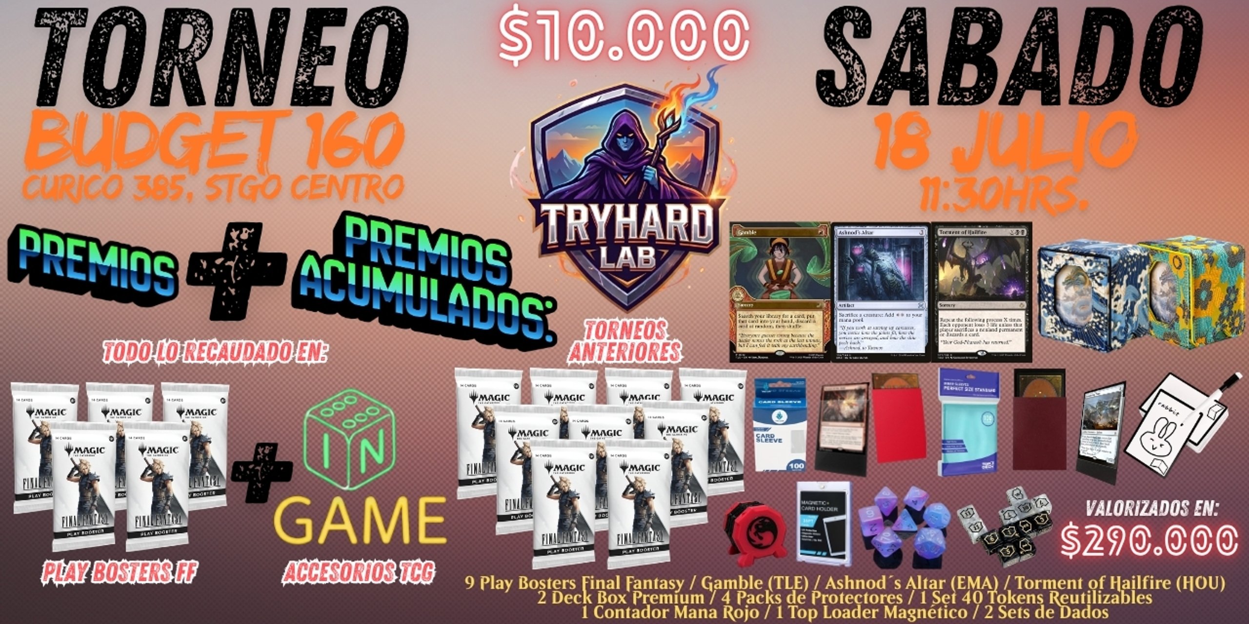 TRYHARD LAB 7mo. Budget 160 Sabado 18 Julio
