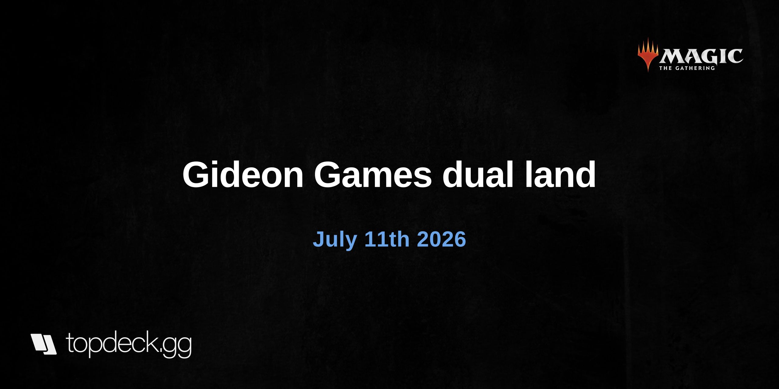 Gideon Games dual land