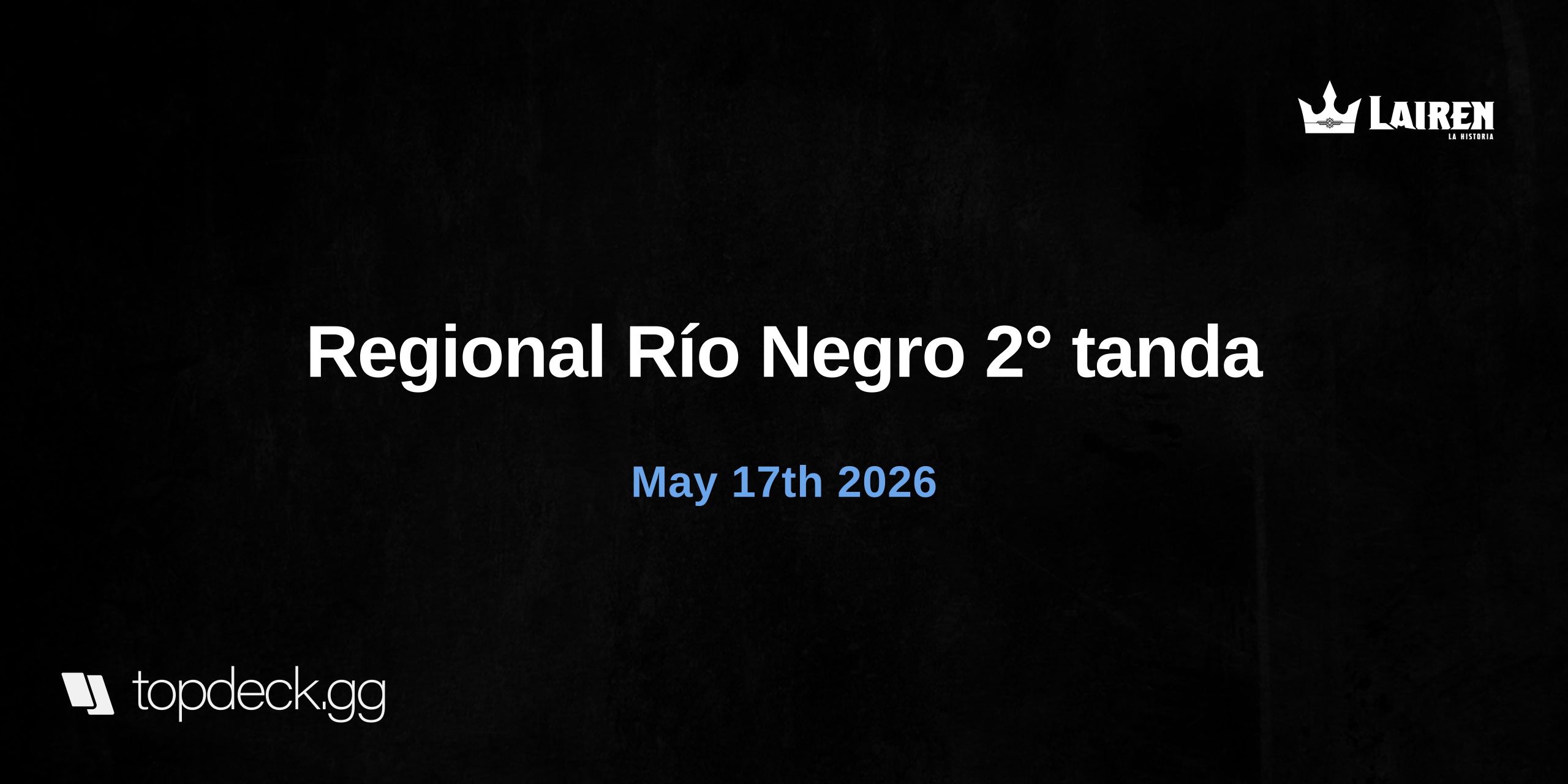Regional Río Negro 2° tanda