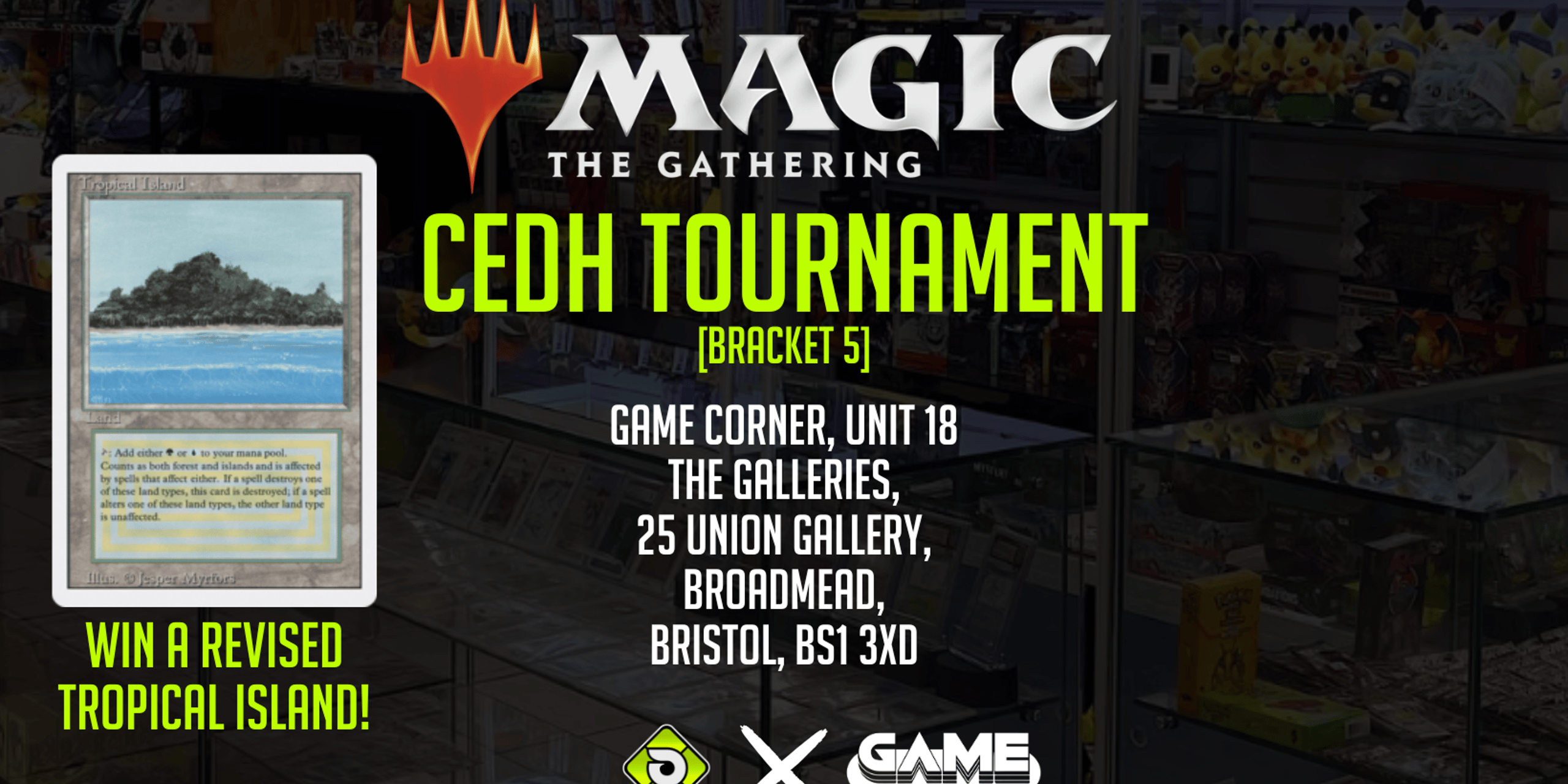 European qualifier & win a dual @ game corner Bristol. April 12th.