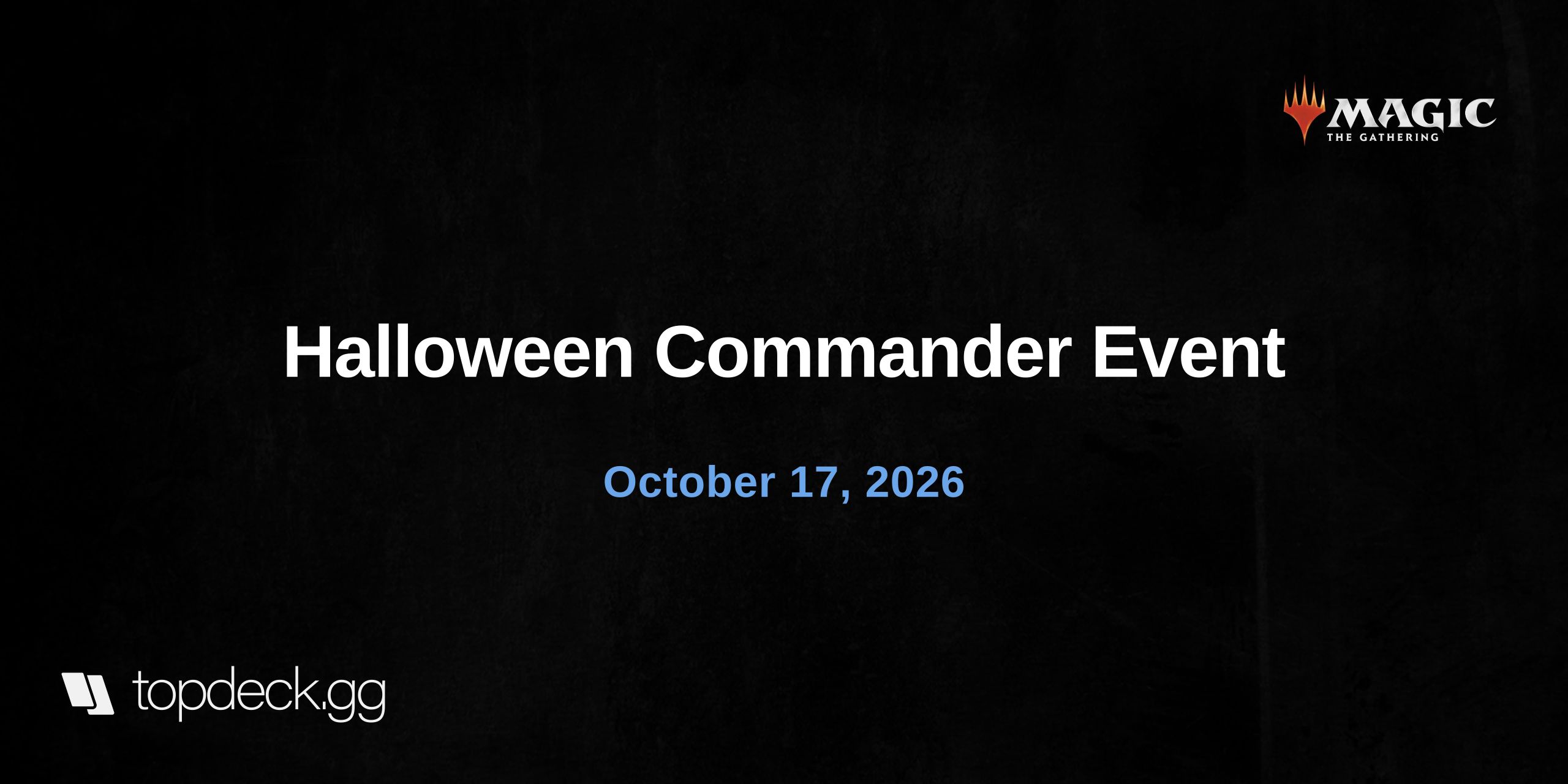 Halloween Commander Event