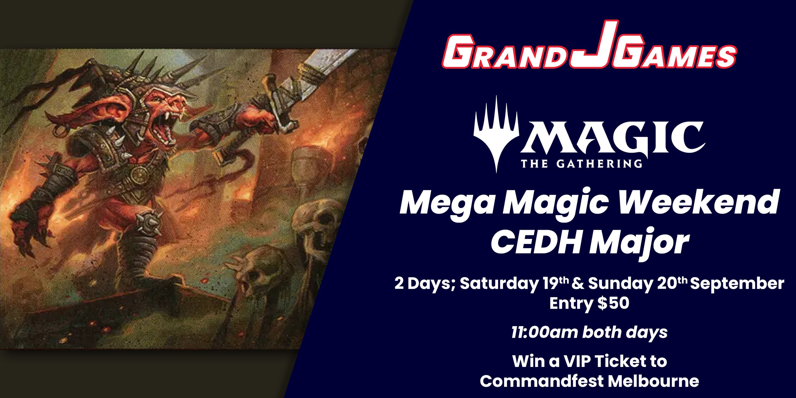 CEDH Major - Win Commandfest Tickets @ Grand J Games Melbourne