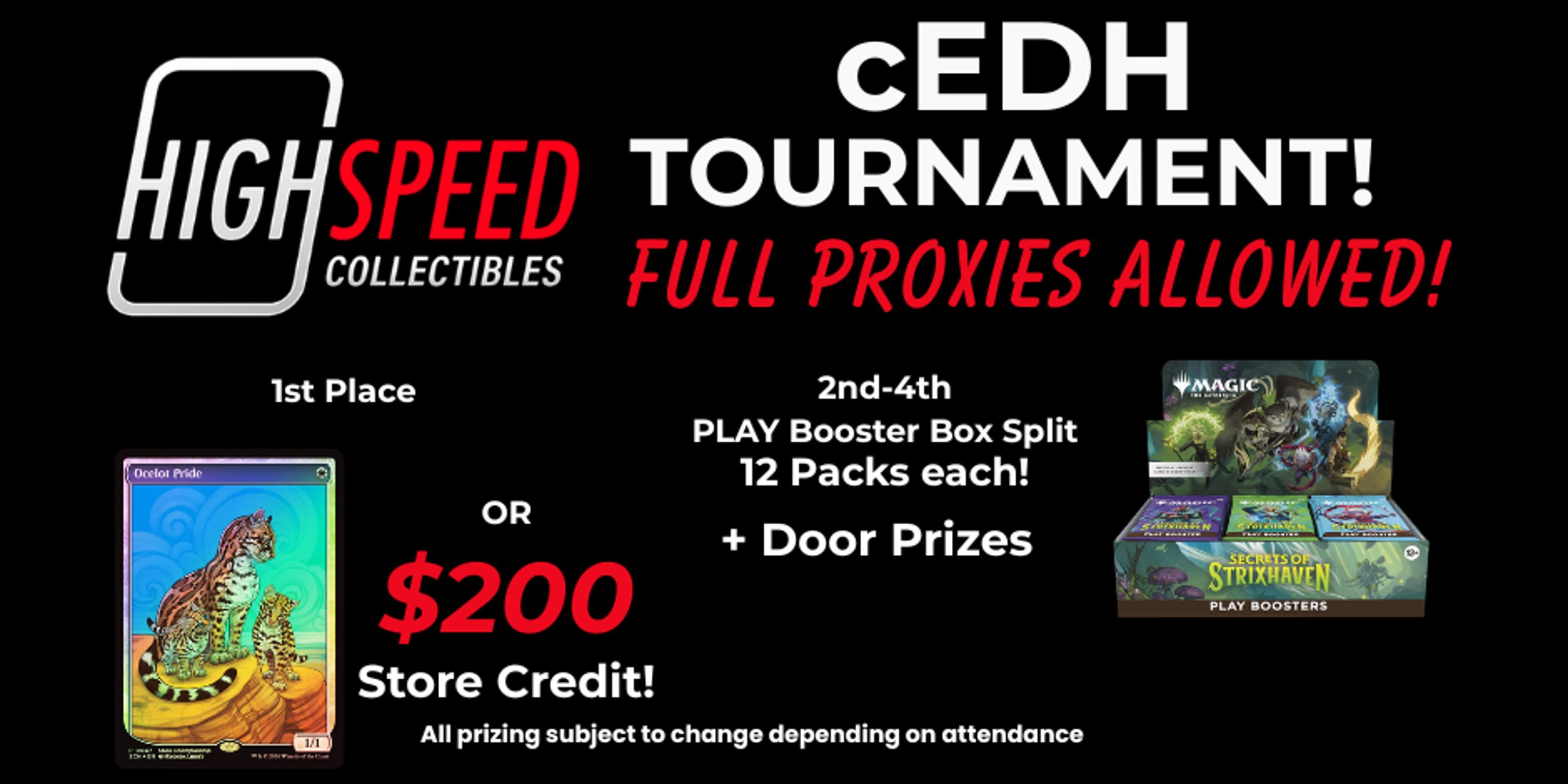 High Speed Collectibles cEDH Tournament!