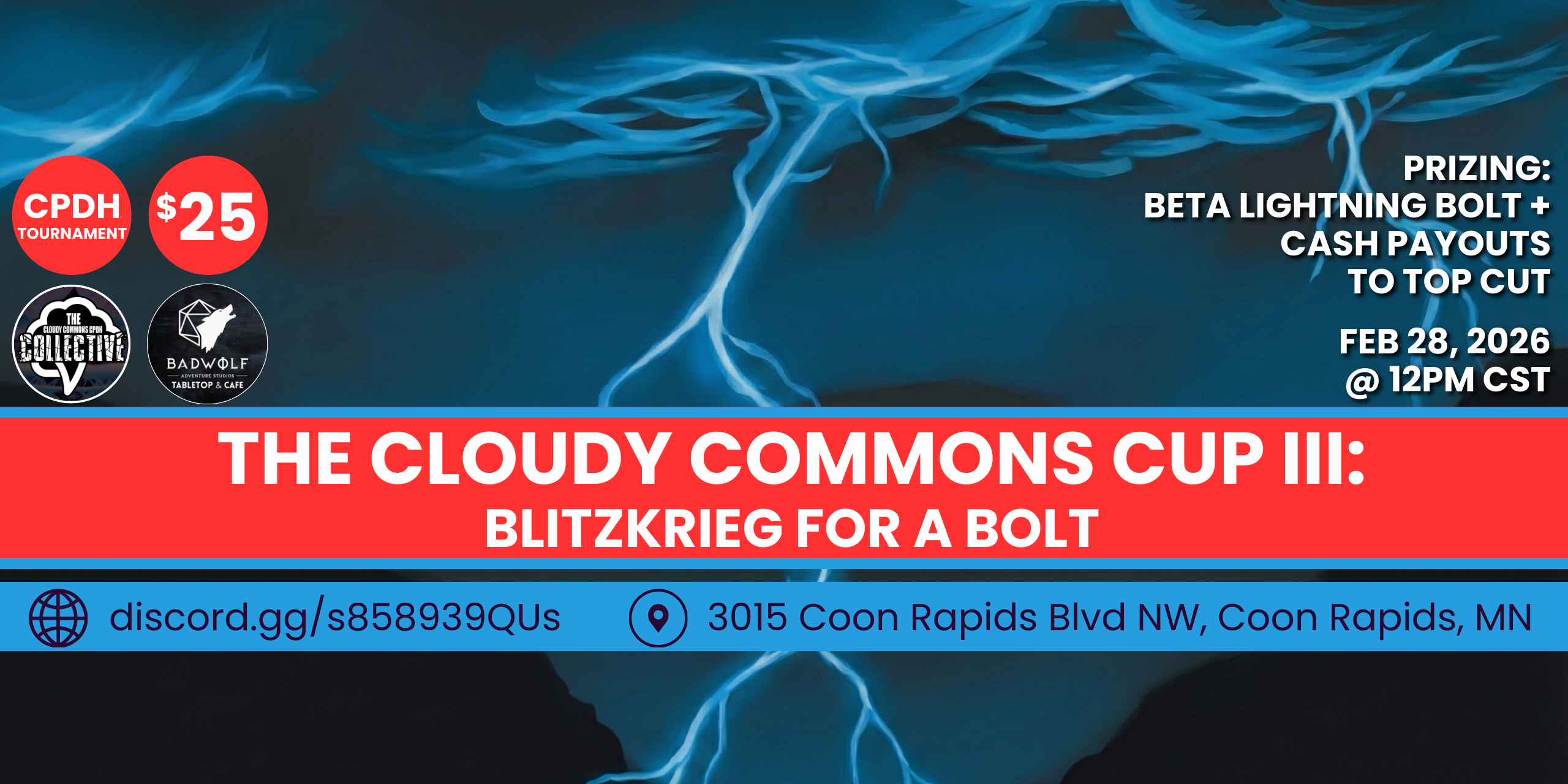 The Cloudy Commons Cup III: Blitzkrieg for a Bolt