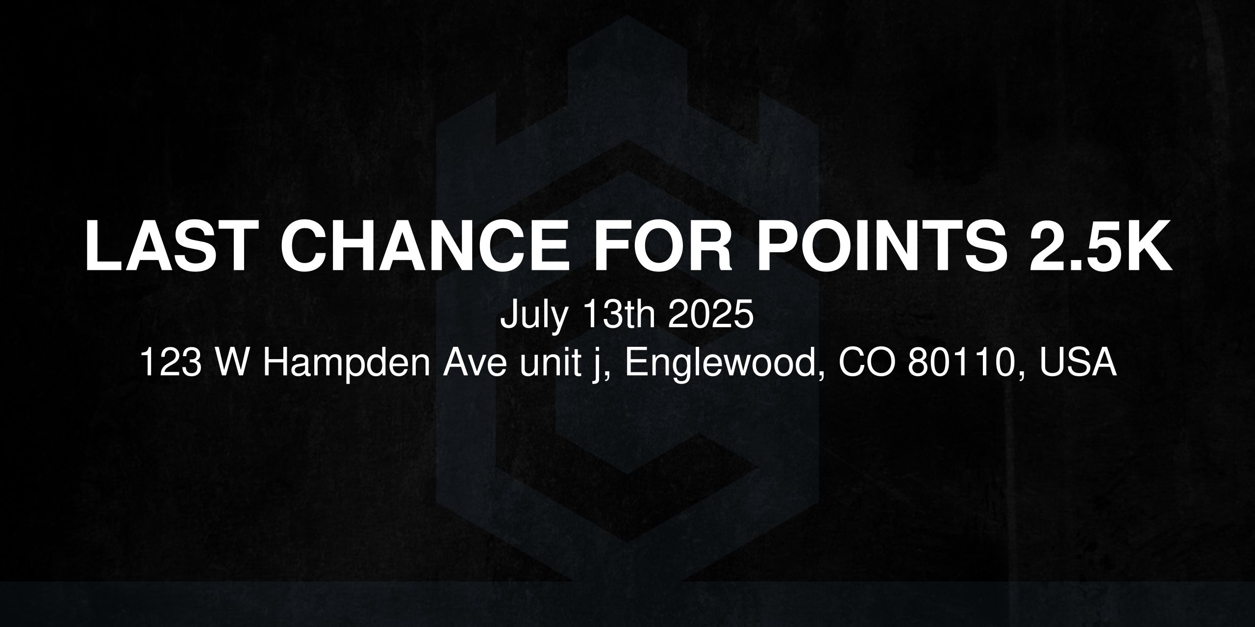 LAST CHANCE FOR POINTS 2.5K 