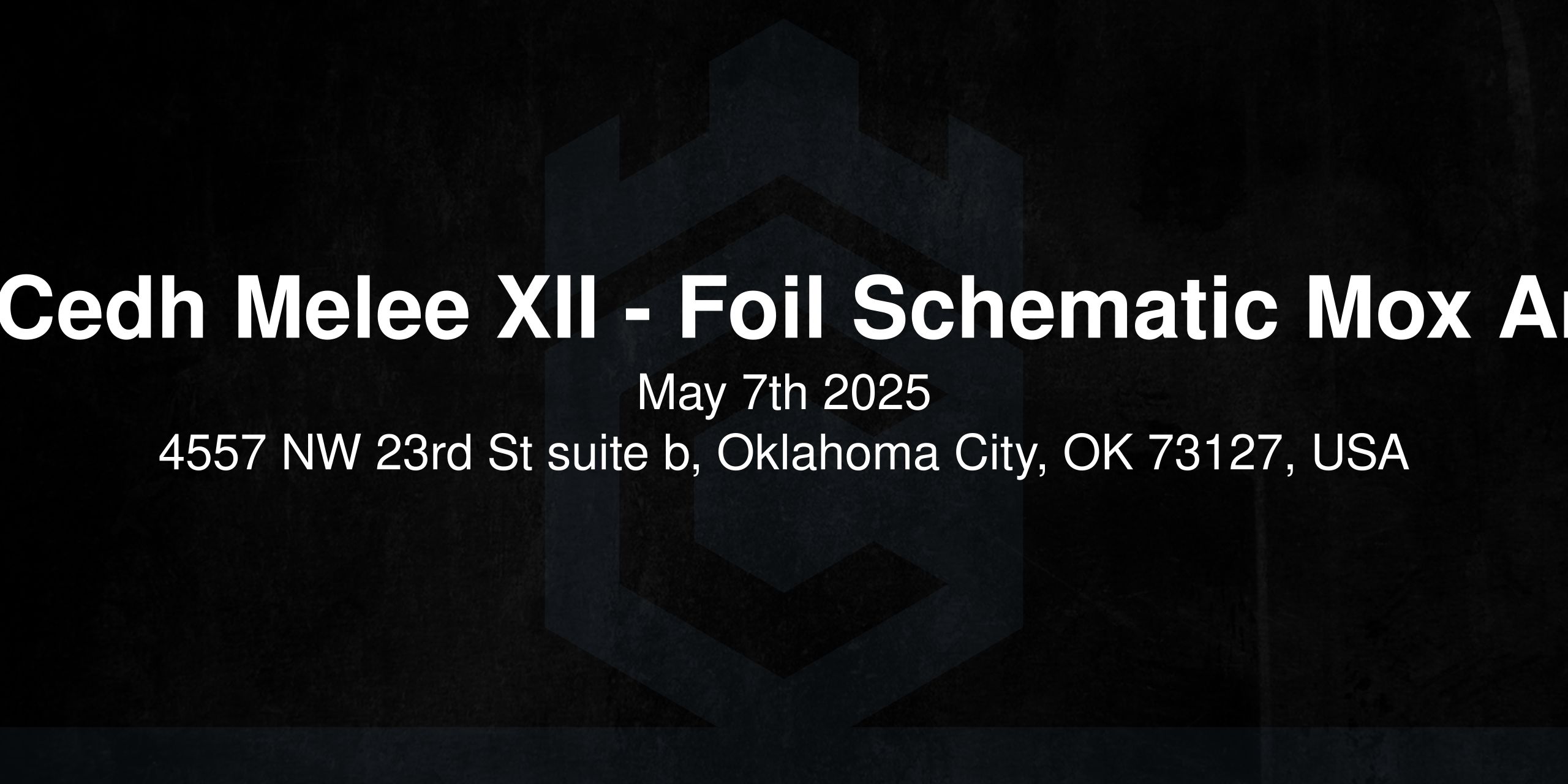 VG+ Cedh Melee XII - Foil Schematic Mox Amber