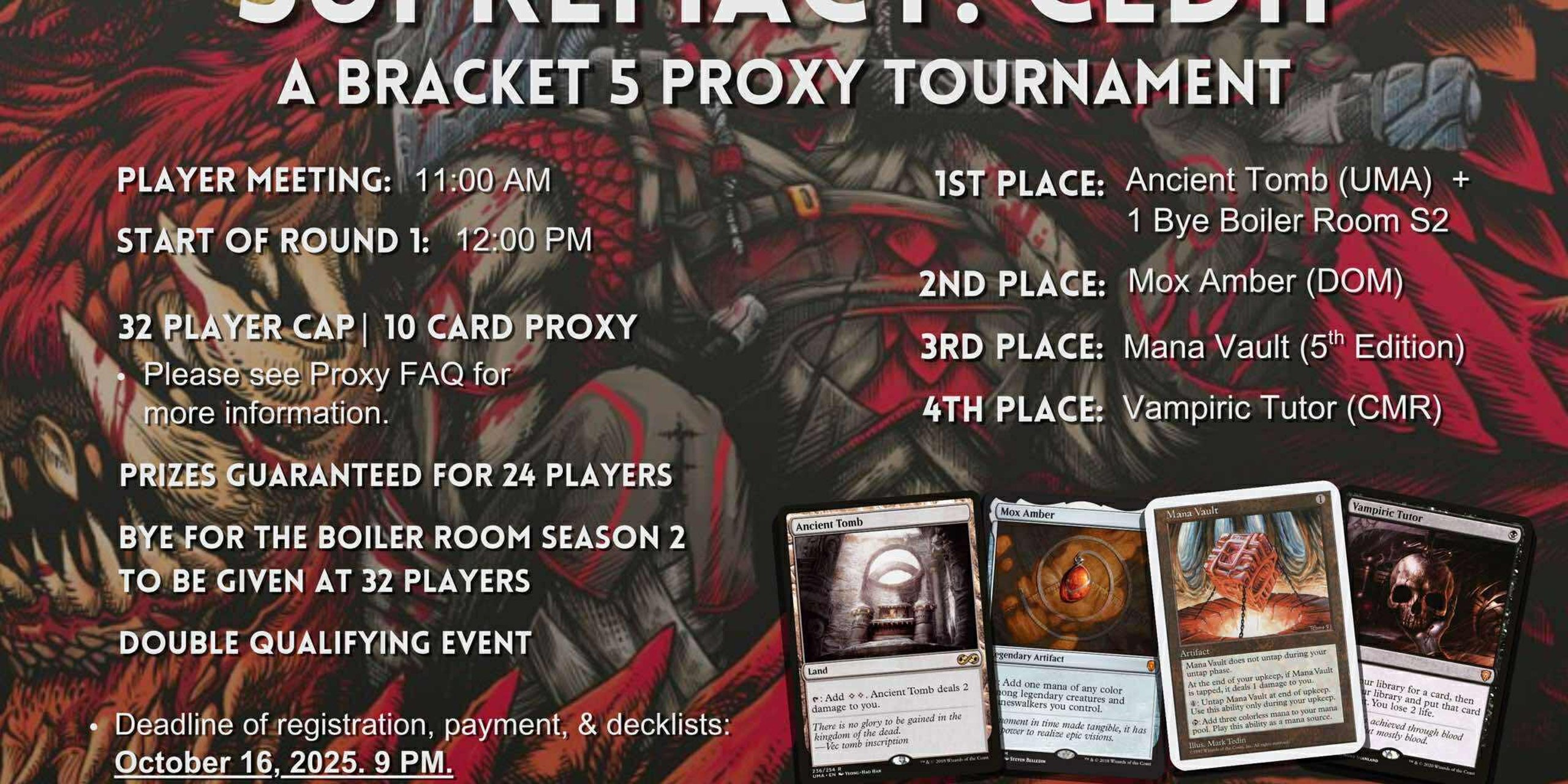 Supremacy! Bracket 5 Proxy CEDH Tournament