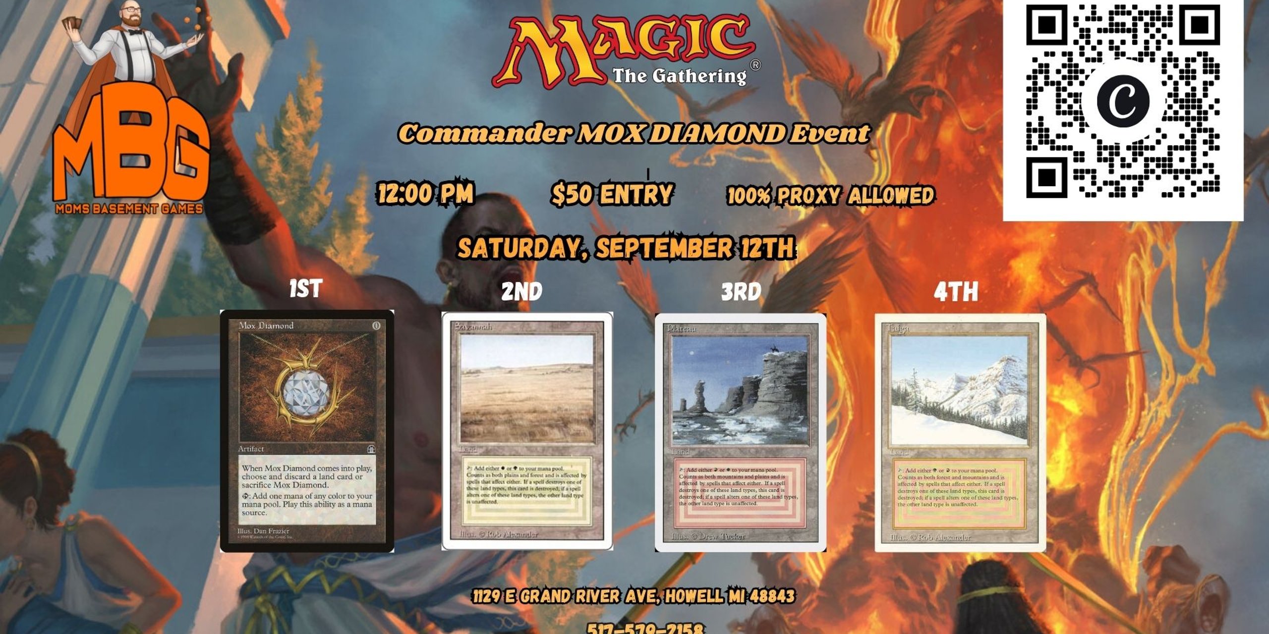 MBG September 12th Mox Diamond Event
