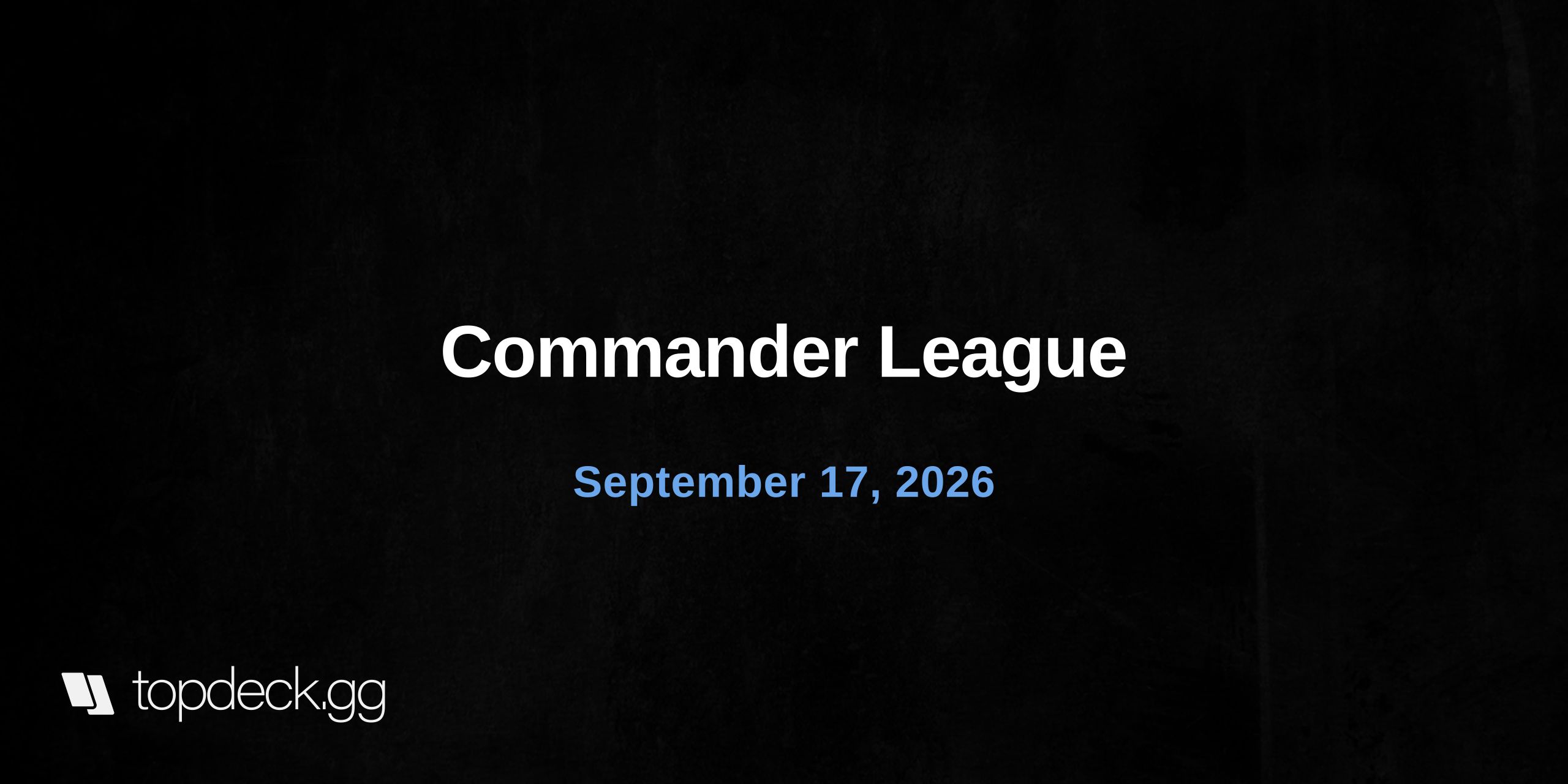 Commander League