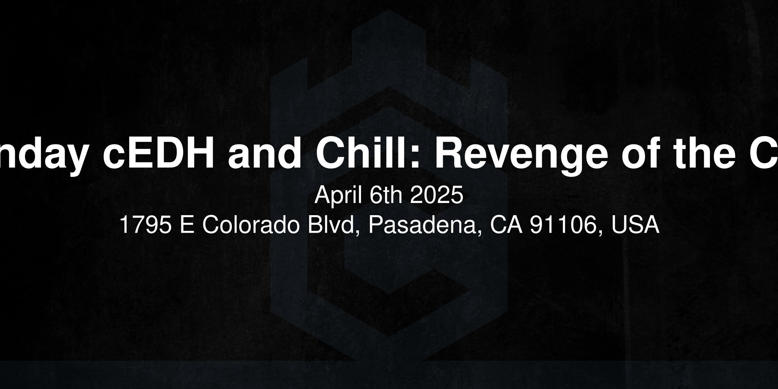 Sunday cEDH and Chill: Revenge of the Chill
