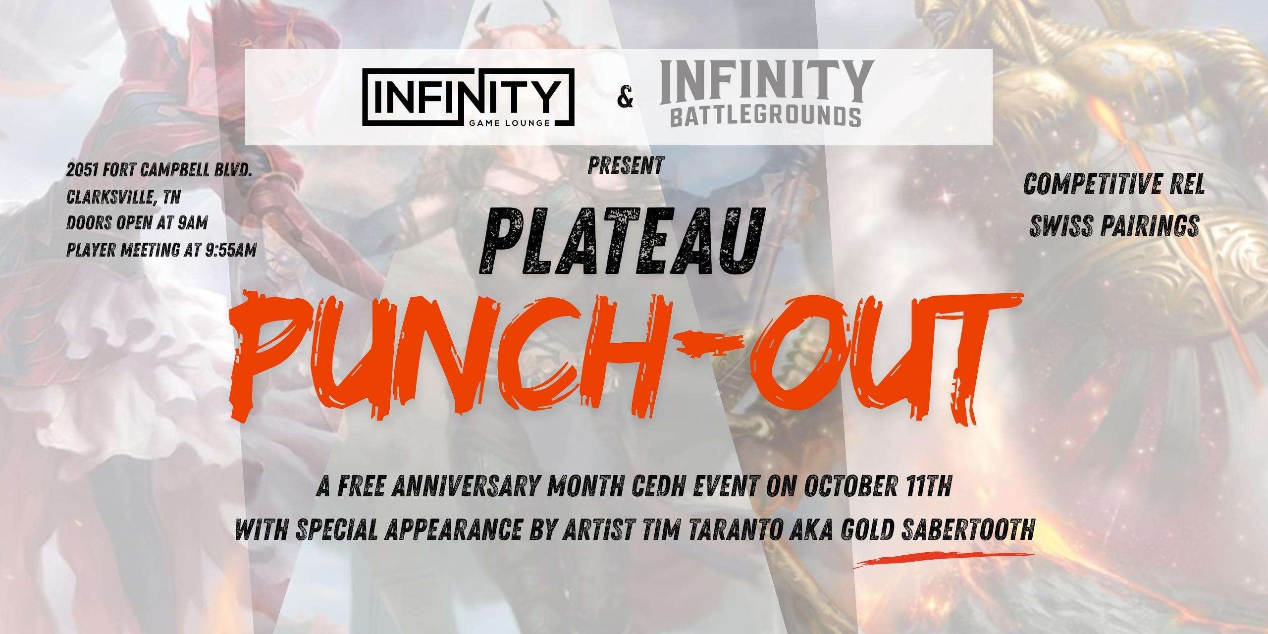 Infinity Game Lounge FREE Anniversary Event: Plateau Punch-Out 