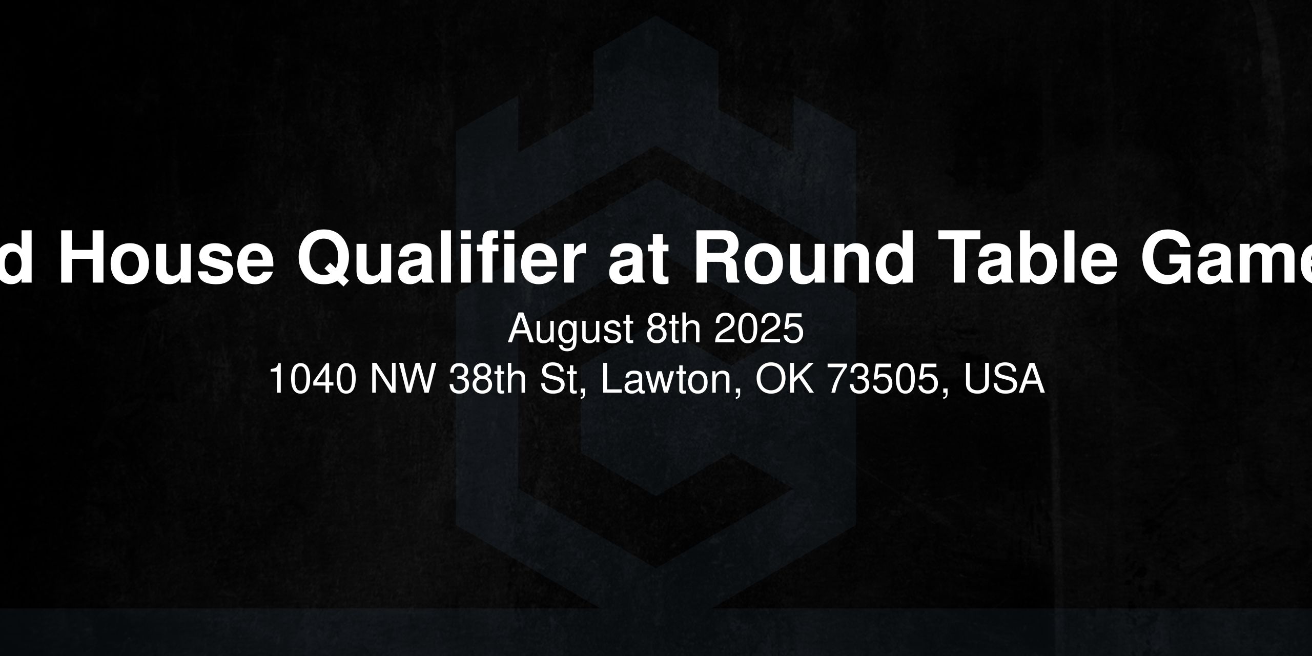Card House Qualifier at Round Table Games 2