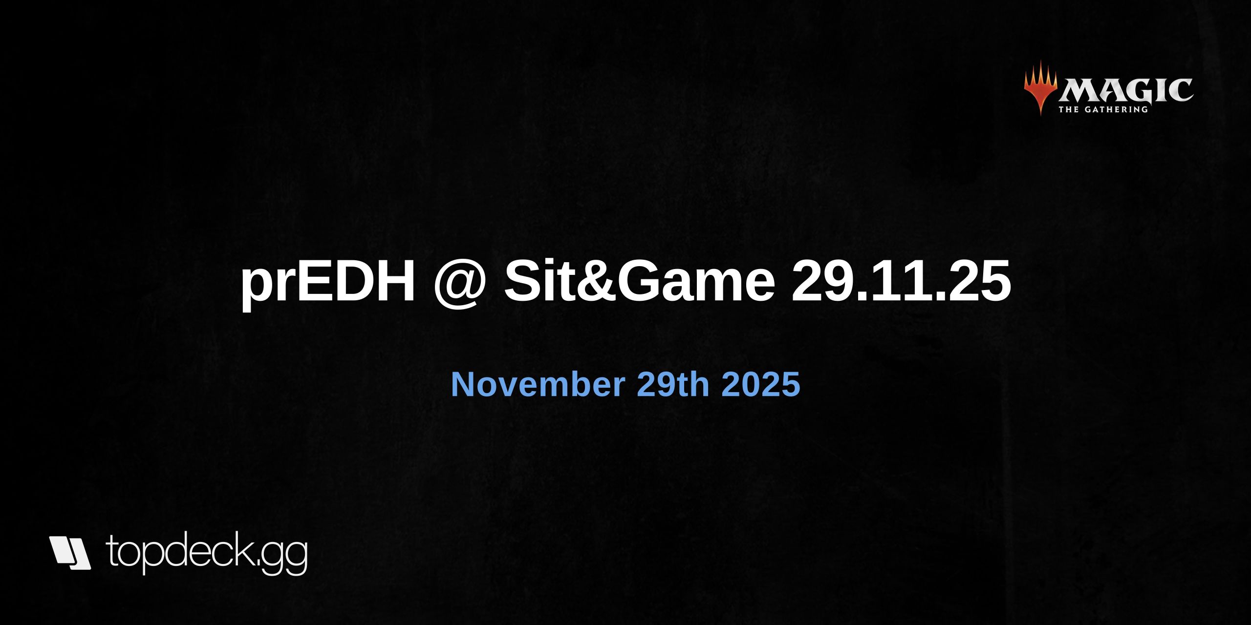 prEDH @ Sit&Game 29.11.25