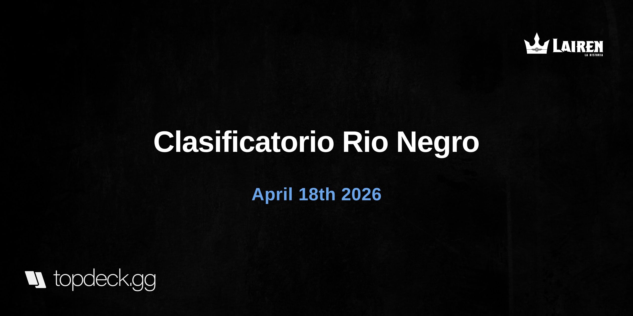 Clasificatorio Rio Negro