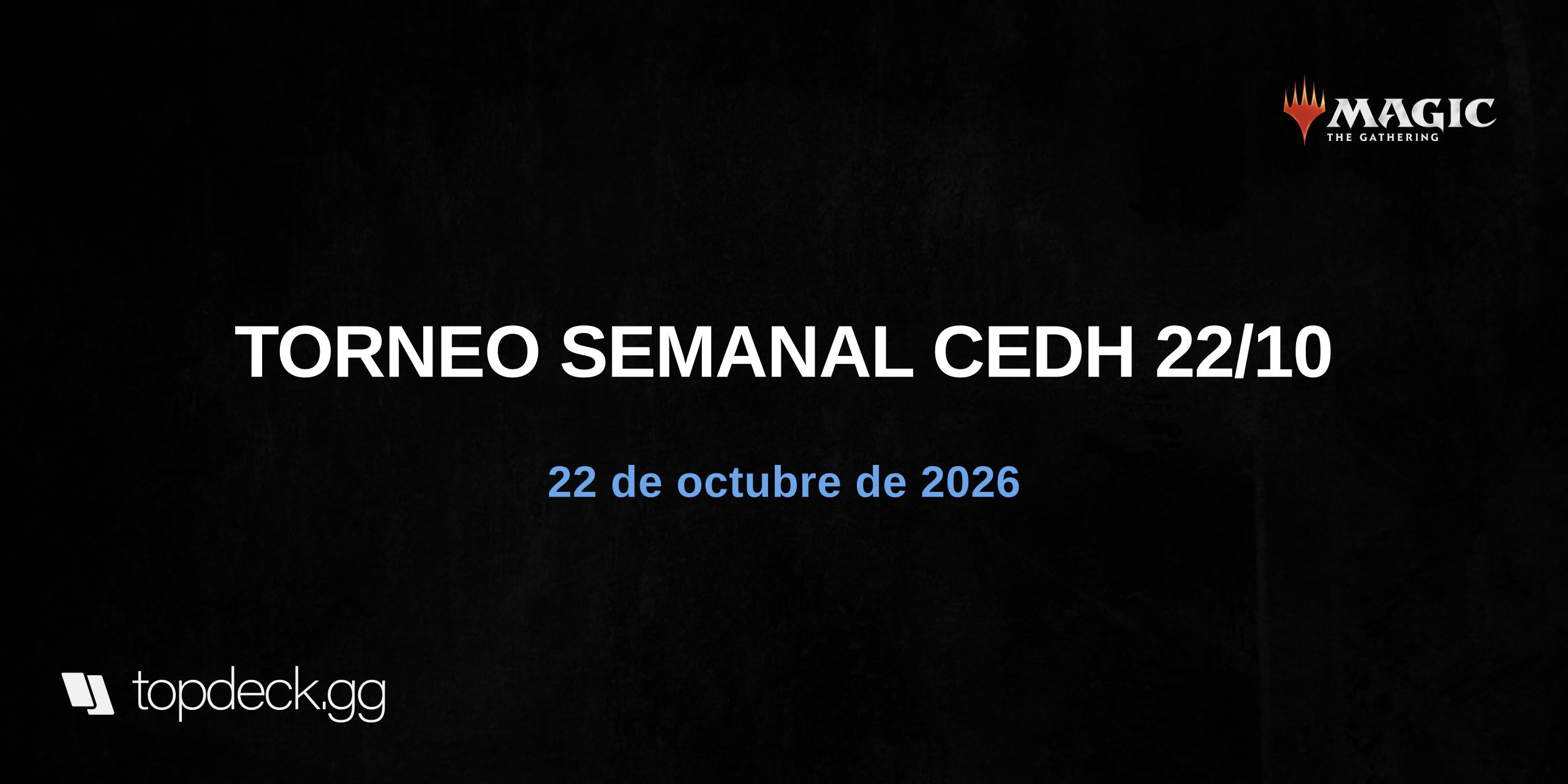 TORNEO SEMANAL CEDH  22/10
