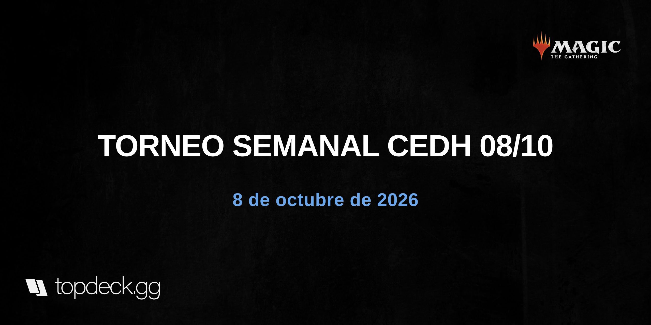 TORNEO SEMANAL CEDH  08/10