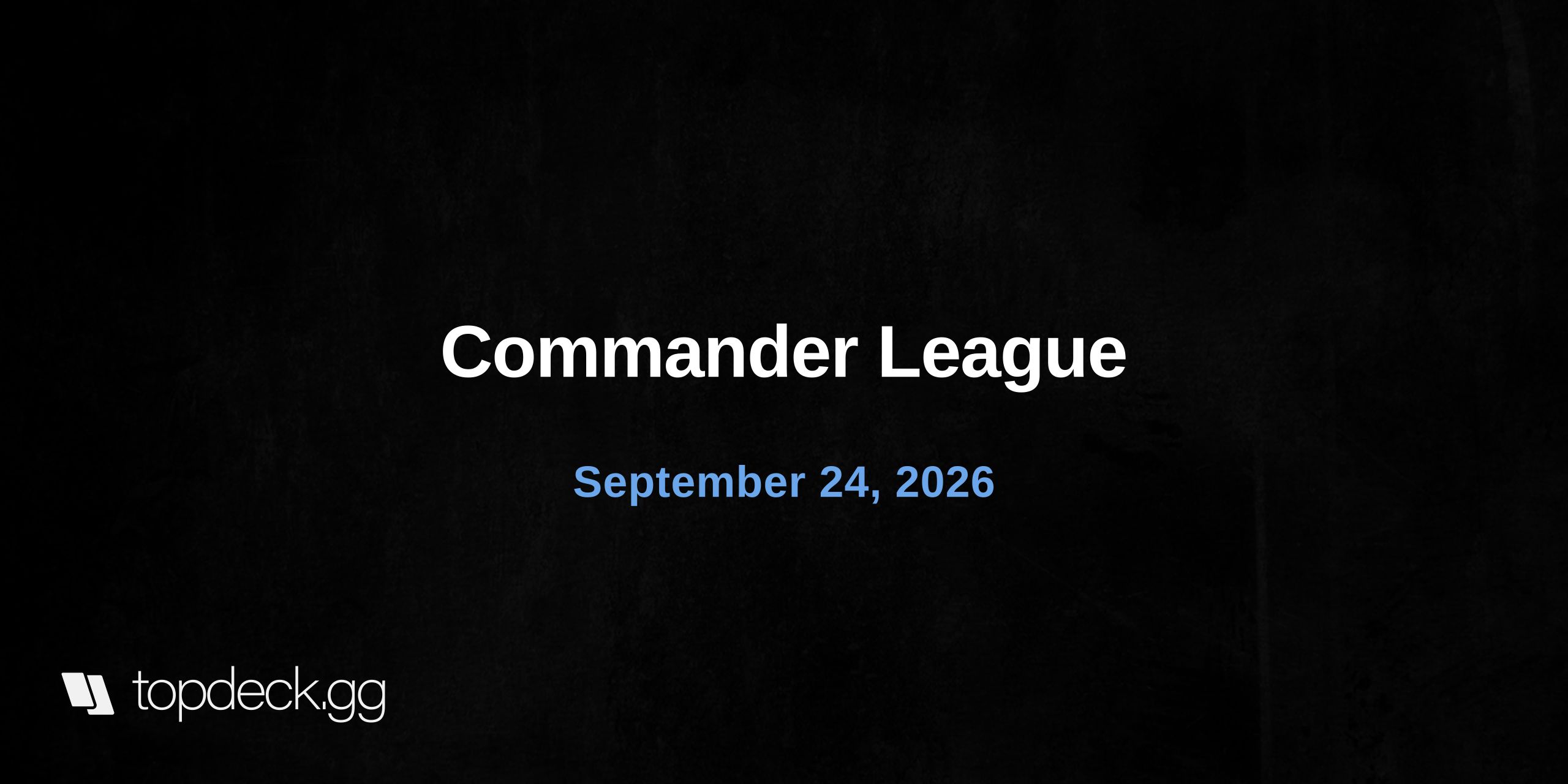 Commander League