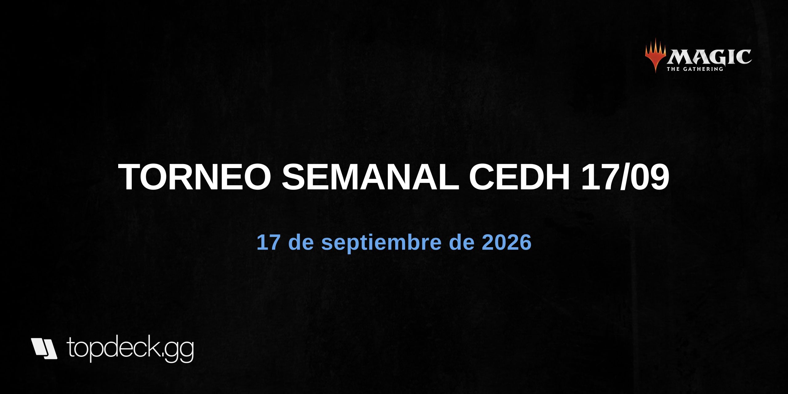 TORNEO SEMANAL CEDH 17/09