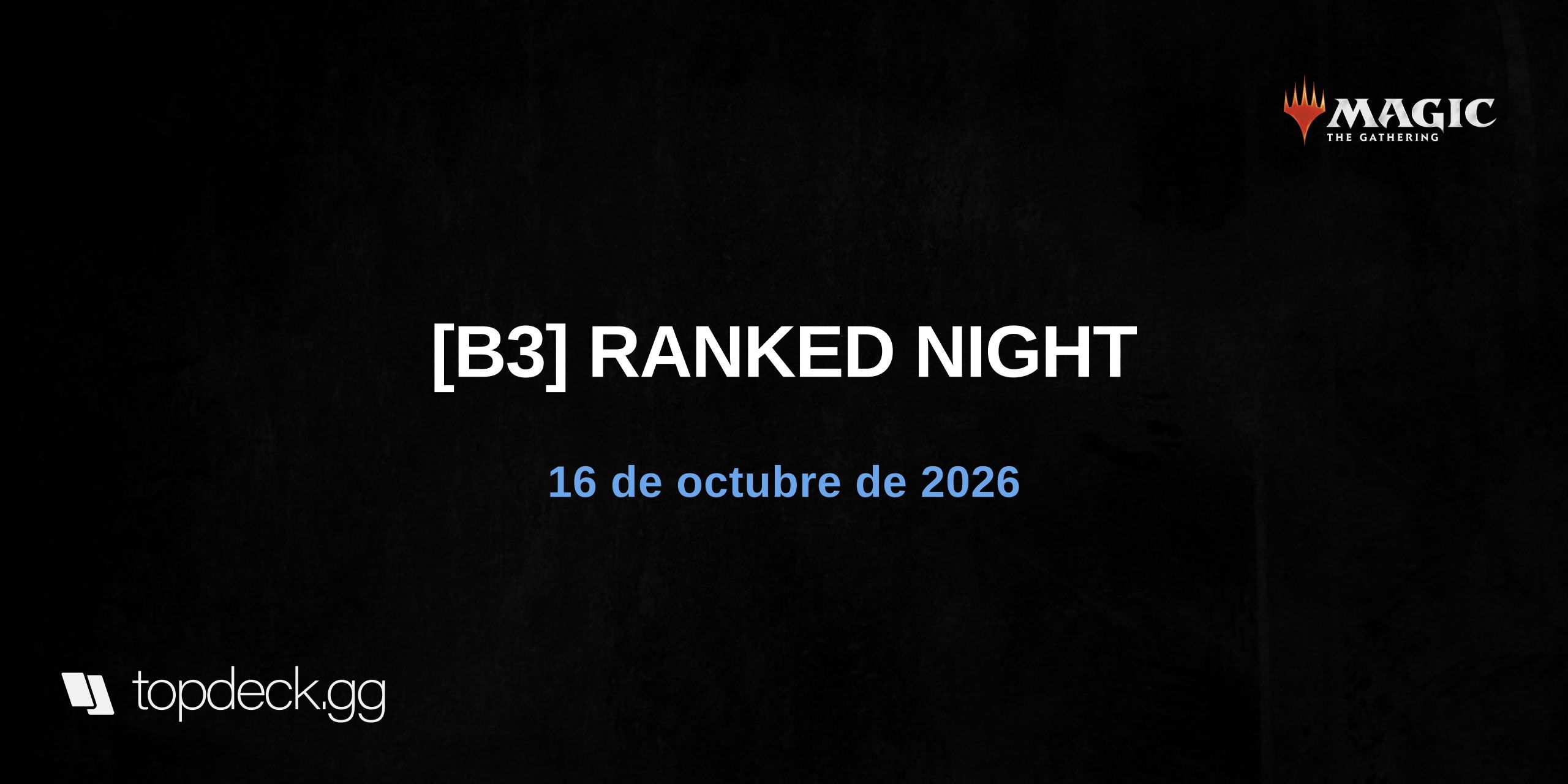 [B3] RANKED NIGHT