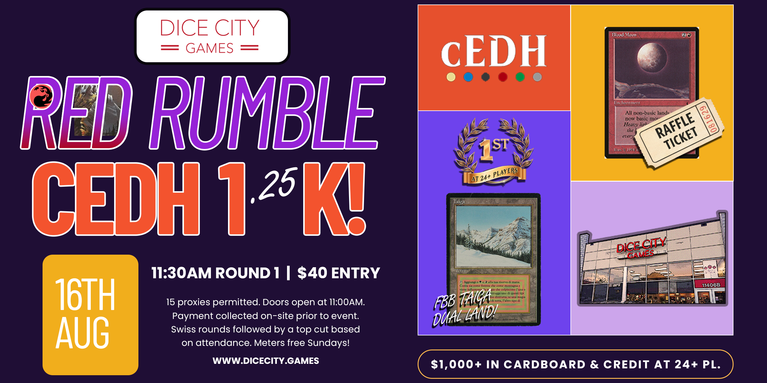 cEDH Tournament — 1.25K "Red Rumble" at Dice City
