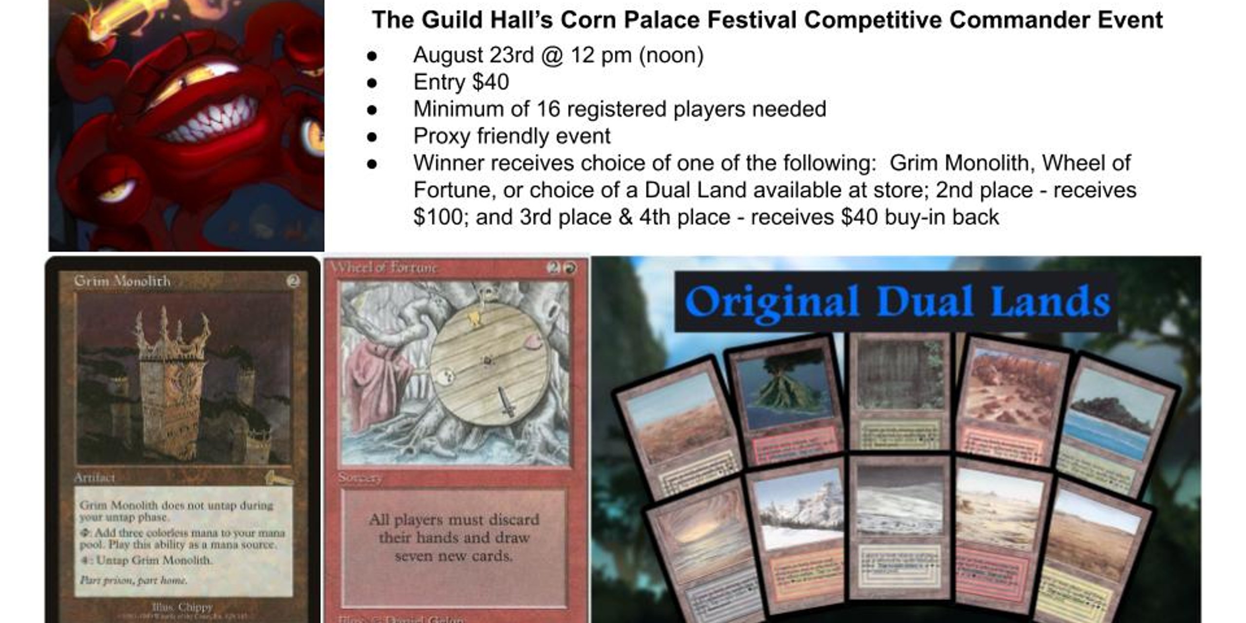 The Guild Hall's Corn Palace Festival Competitive Commander Event