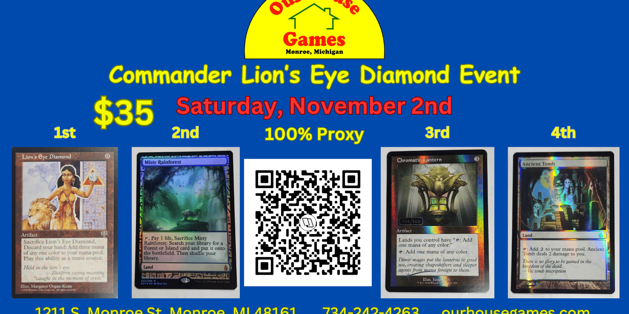 November 2nd OHG Commander Lion's Eye Diamond Proxy Event