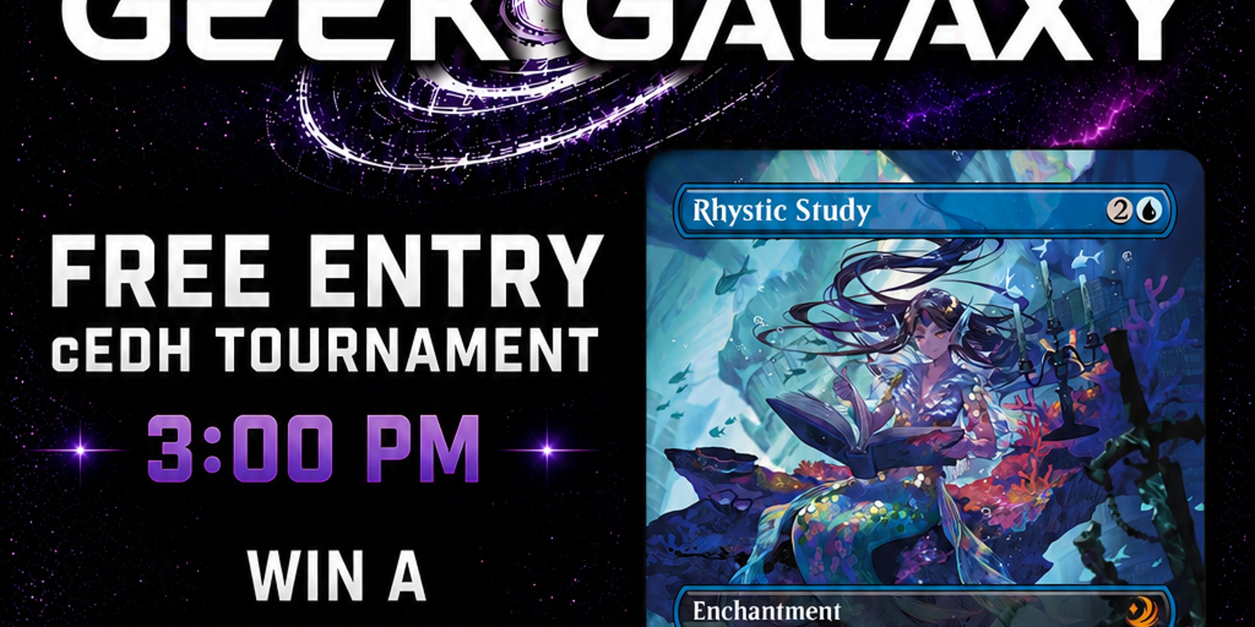 cEDH win an anime borderless Rhystic Study - FREE ENTRY
