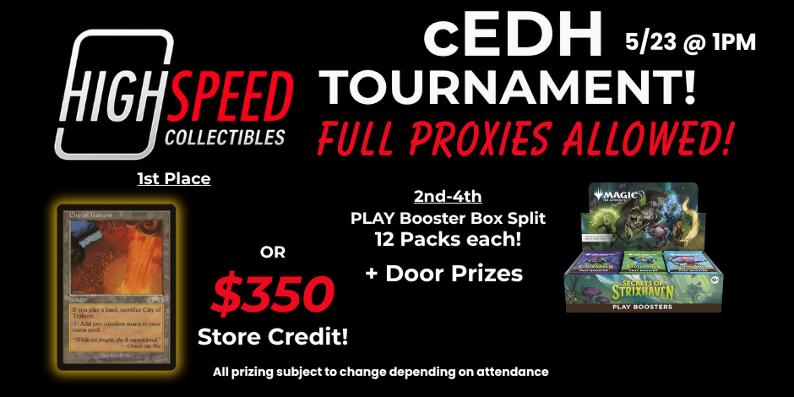 High Speed Collectibles cEDH Tournament!