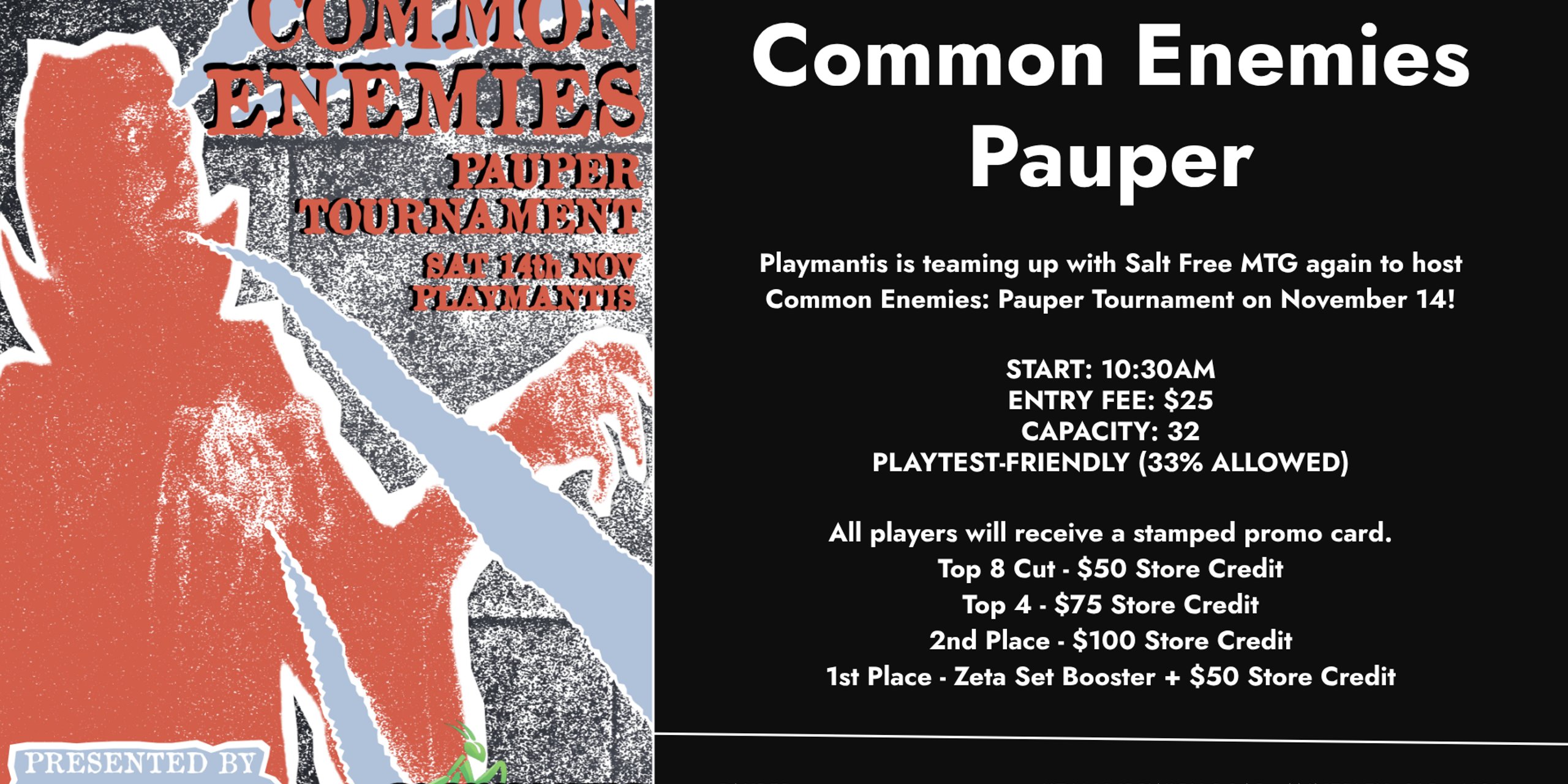 Common Enemies: Pauper Tournament - November 14