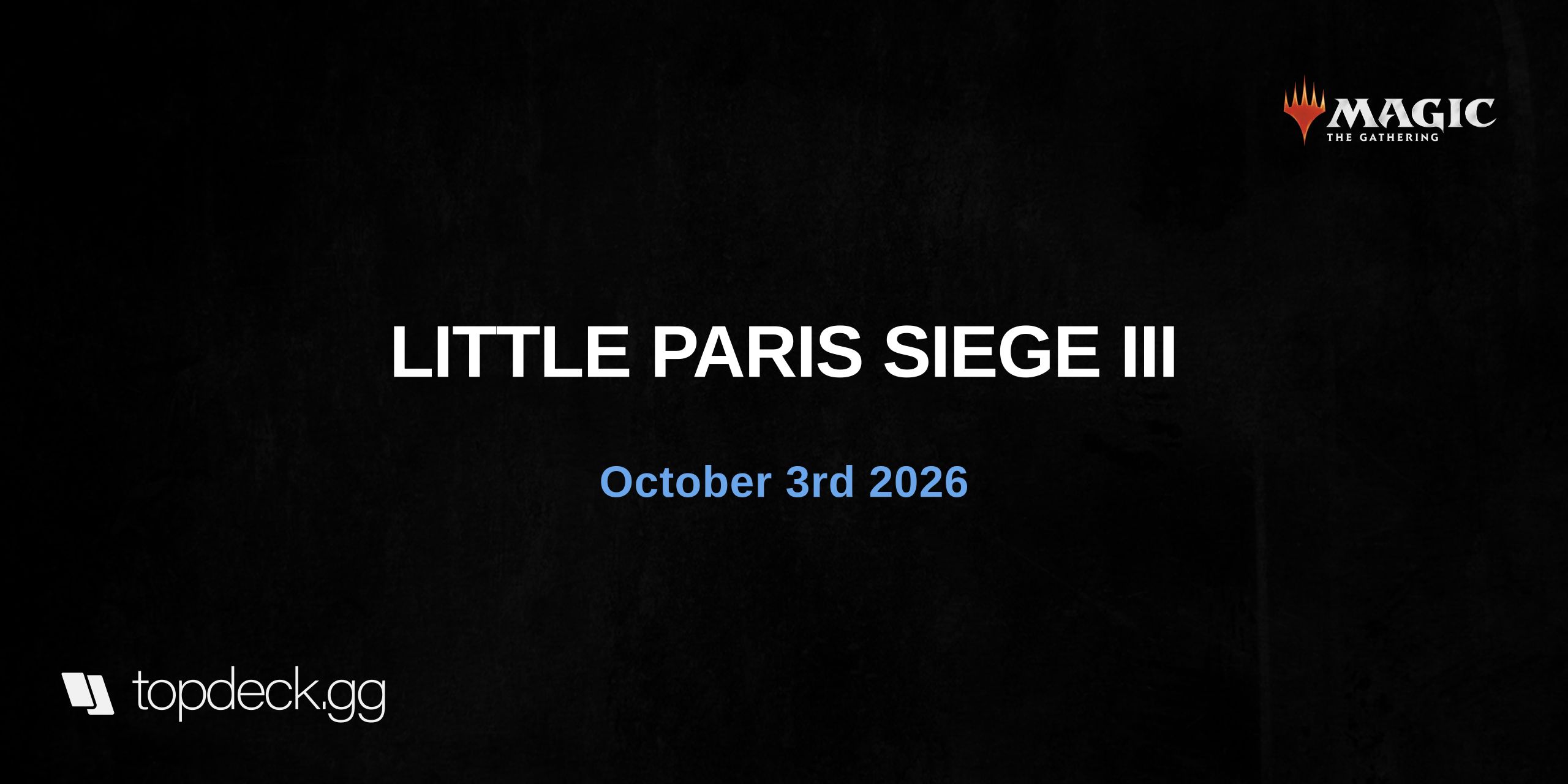 LITTLE PARIS SIEGE III