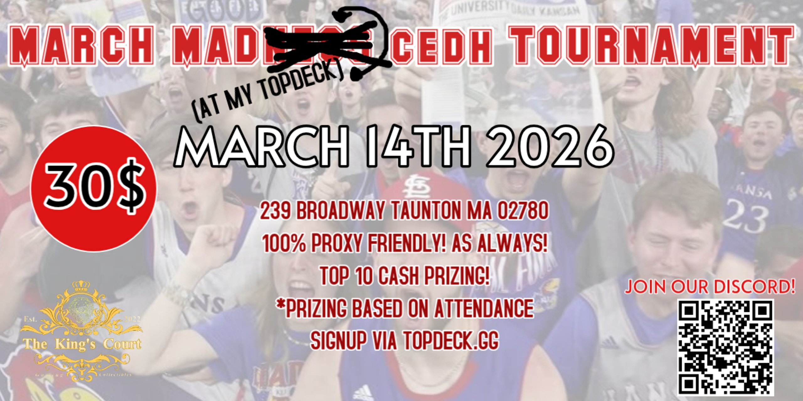 March MAD(At my Topdeck)ness CedH CASH Tourney!