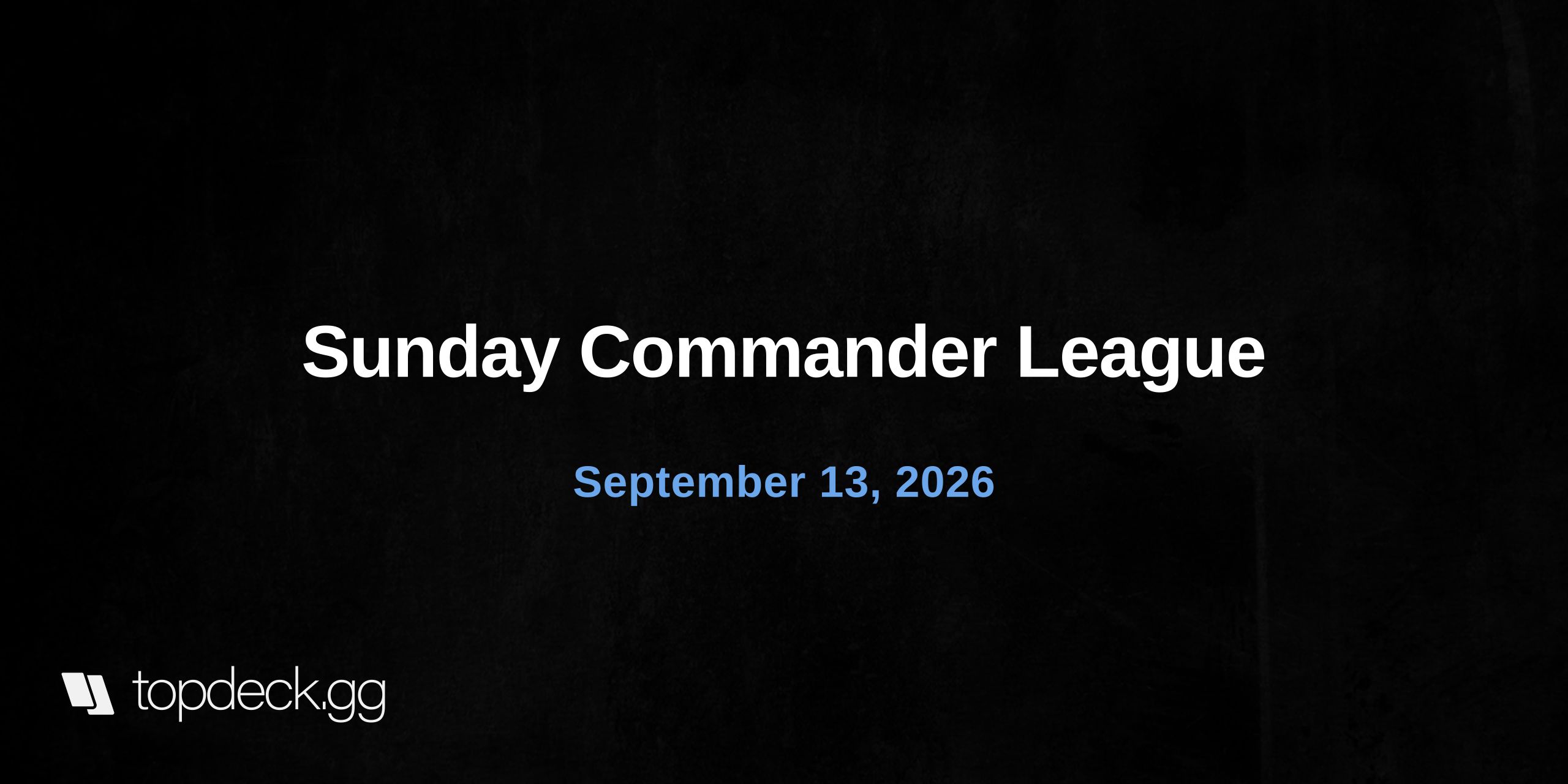 Sunday Commander League