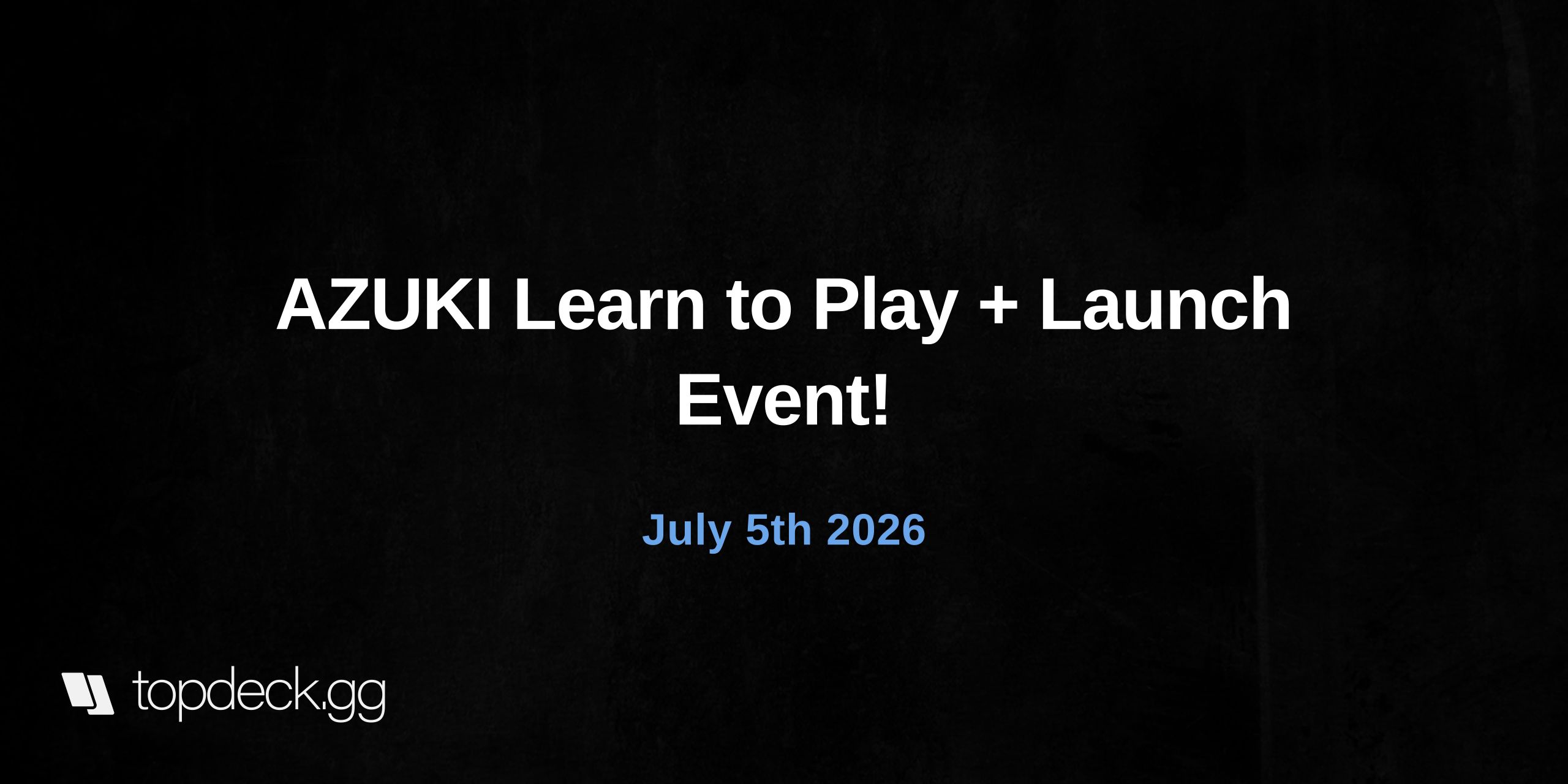 AZUKI Learn to Play + Launch Event! 