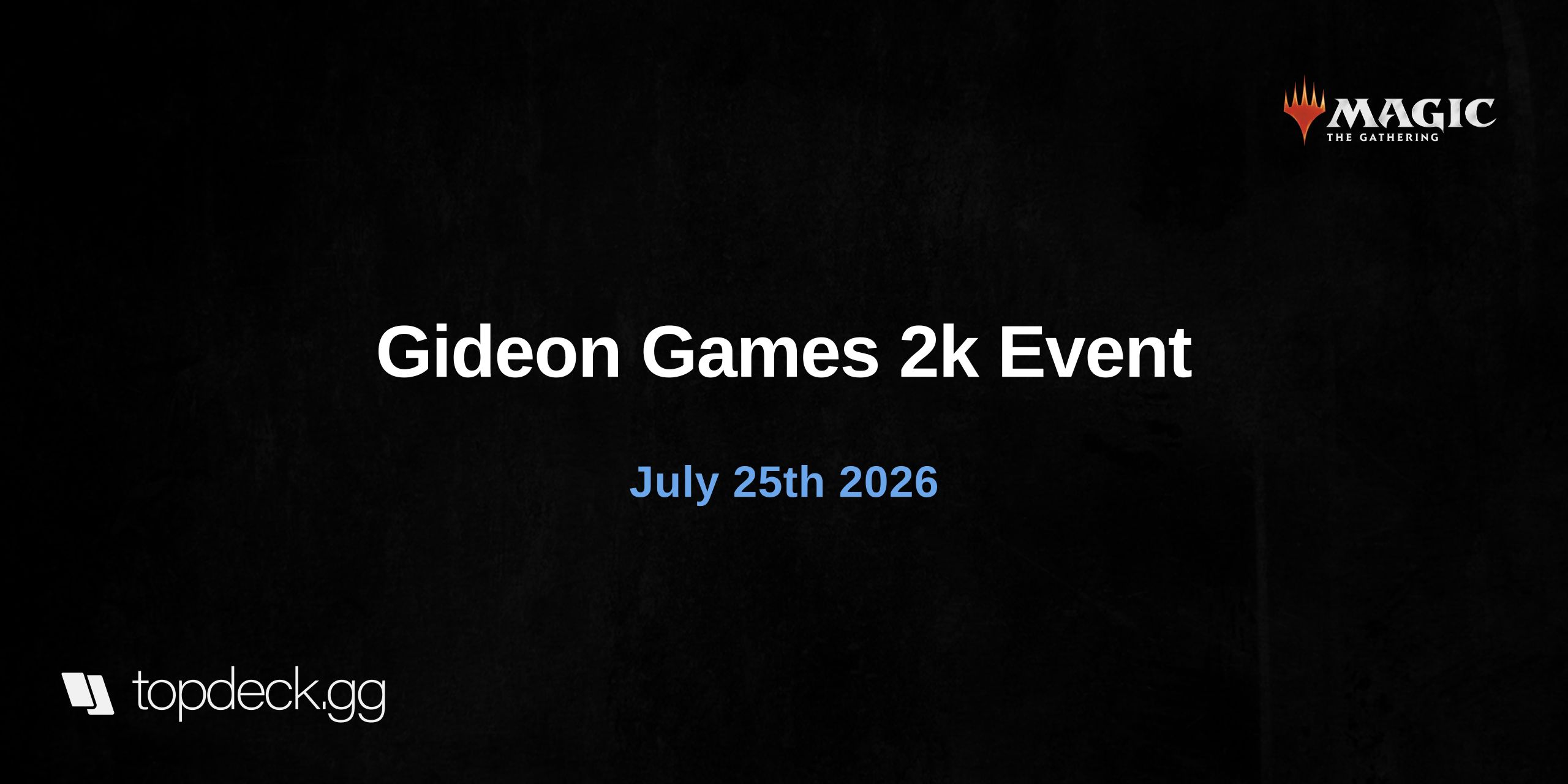 Gideon Games 2k Event