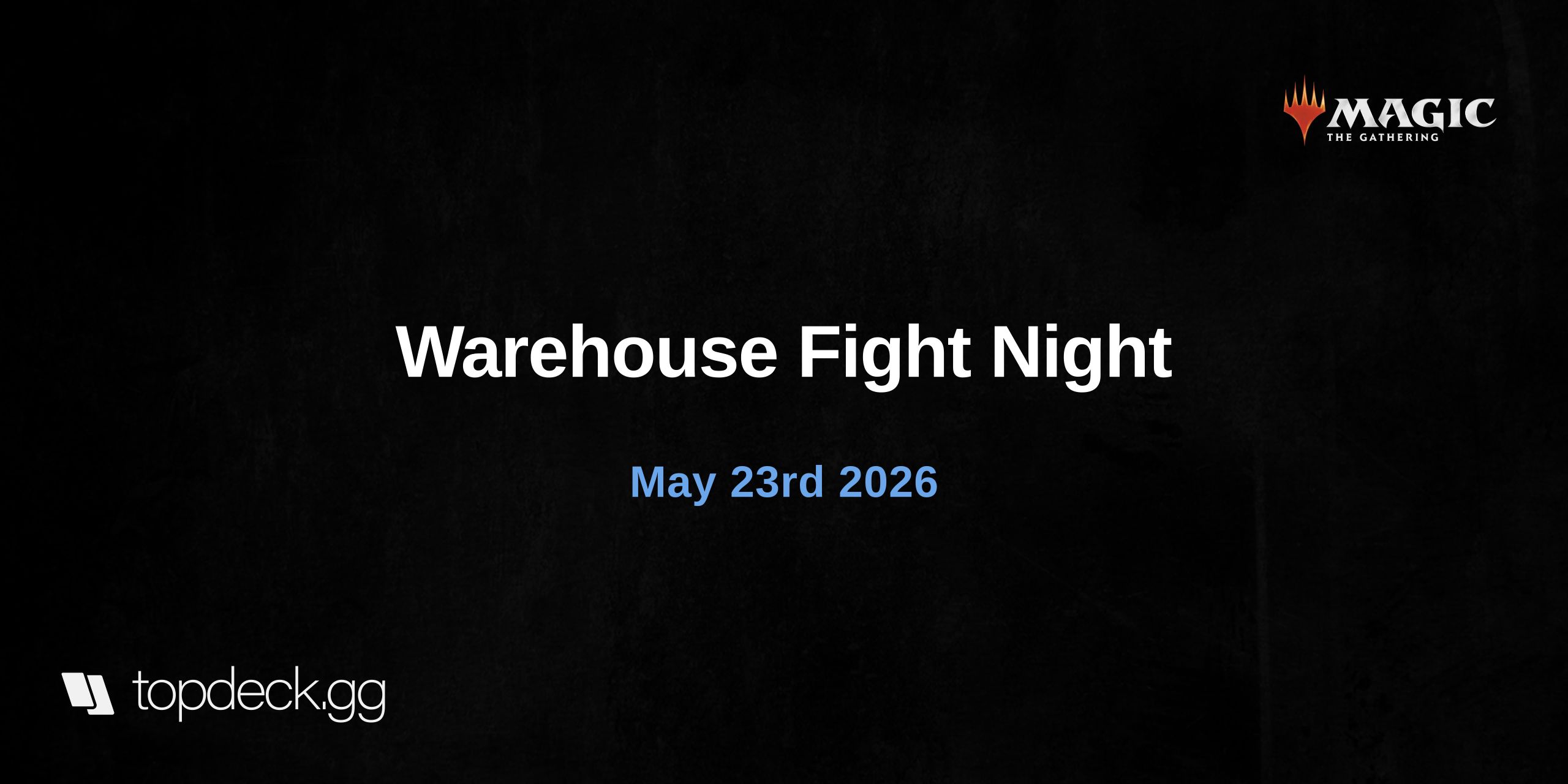 Warehouse Fight Night