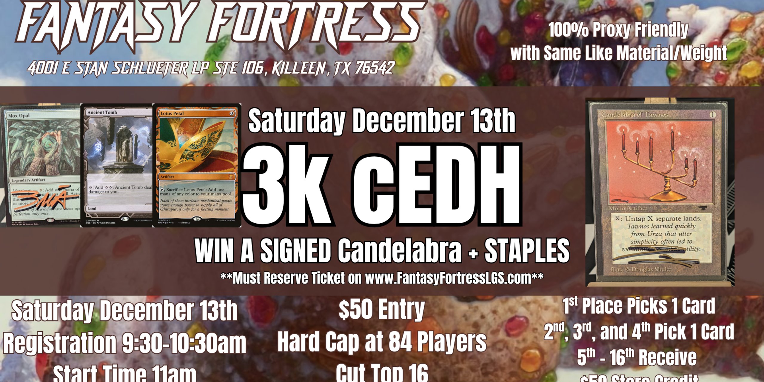 3k cEDH Event - Candelabra, Lotus Petal, AND MORE