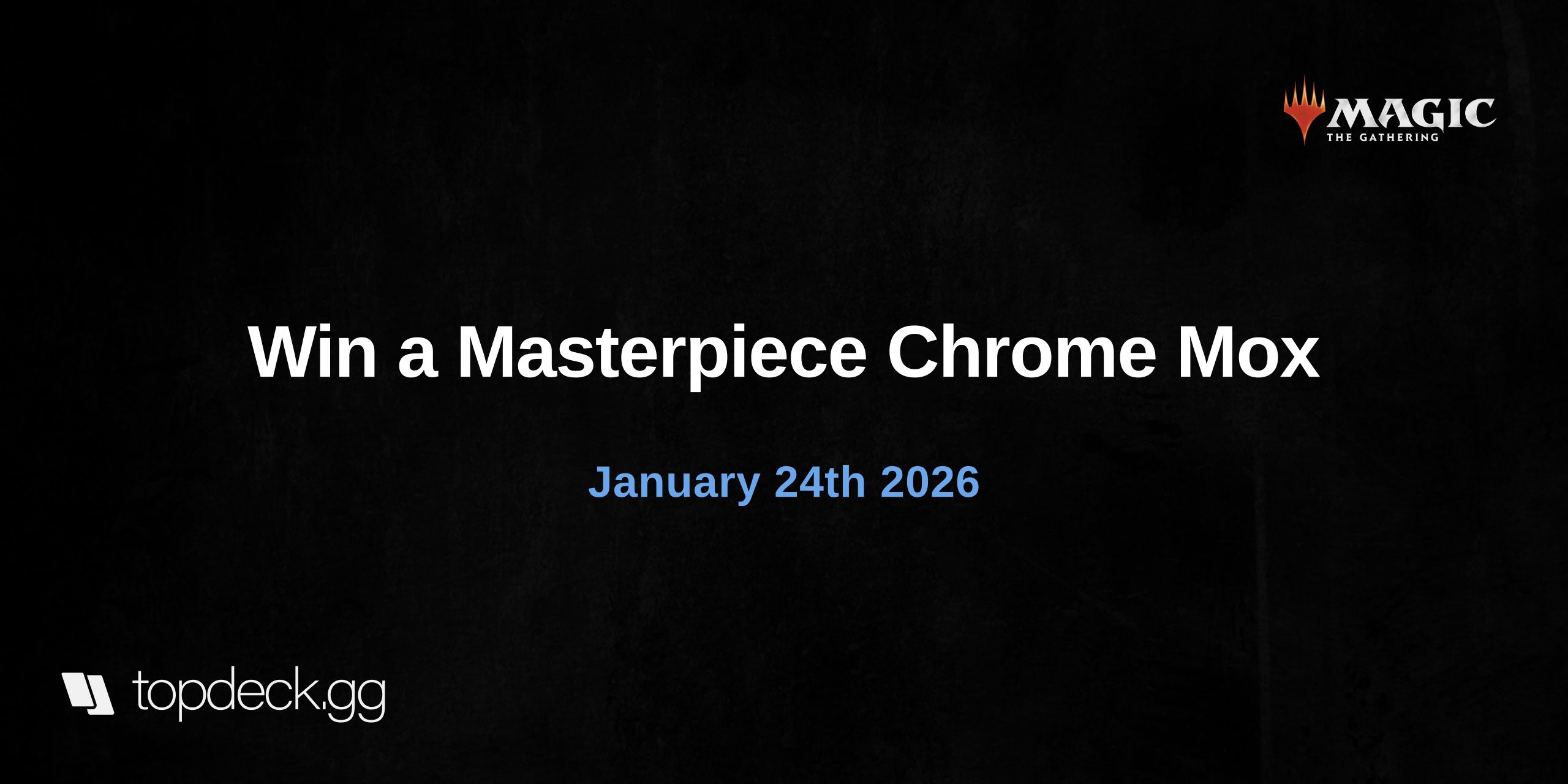 Masterpiece Chrome Mox, 1.5k Cedh Tournament