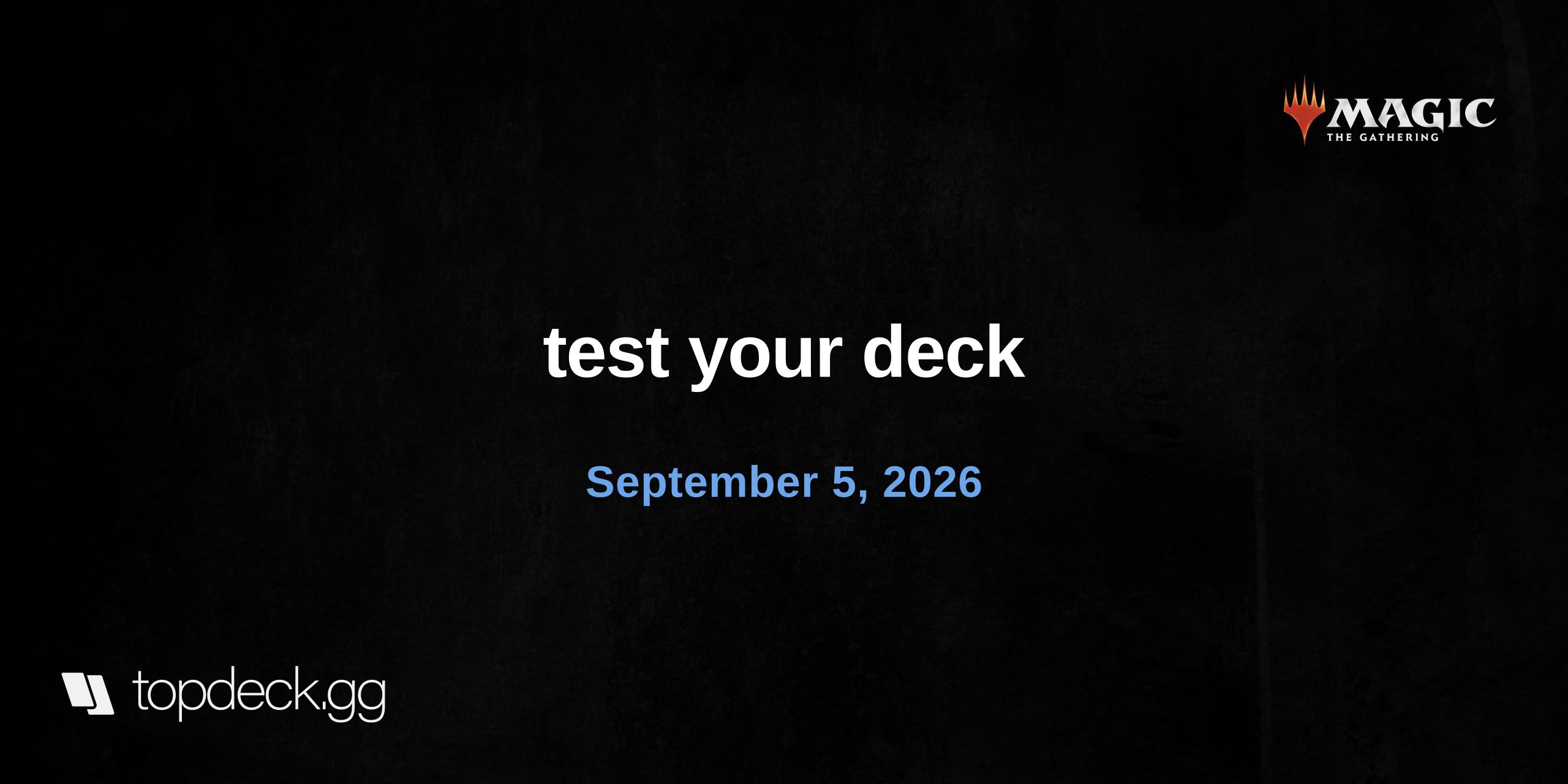 test your deck