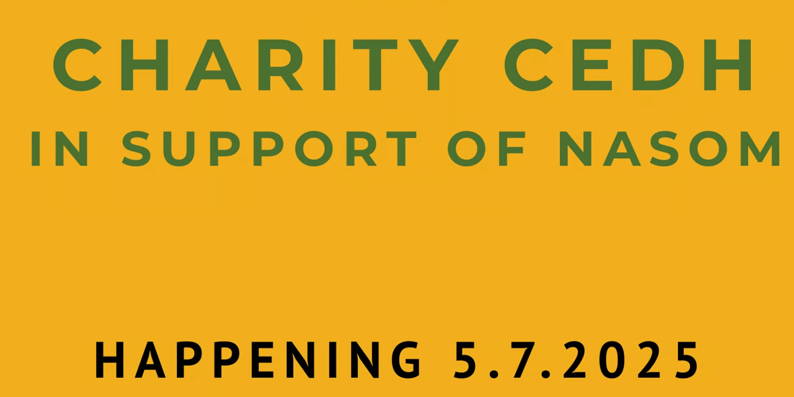 CHARITY CEDH IN SUPPORT OF NASOM 