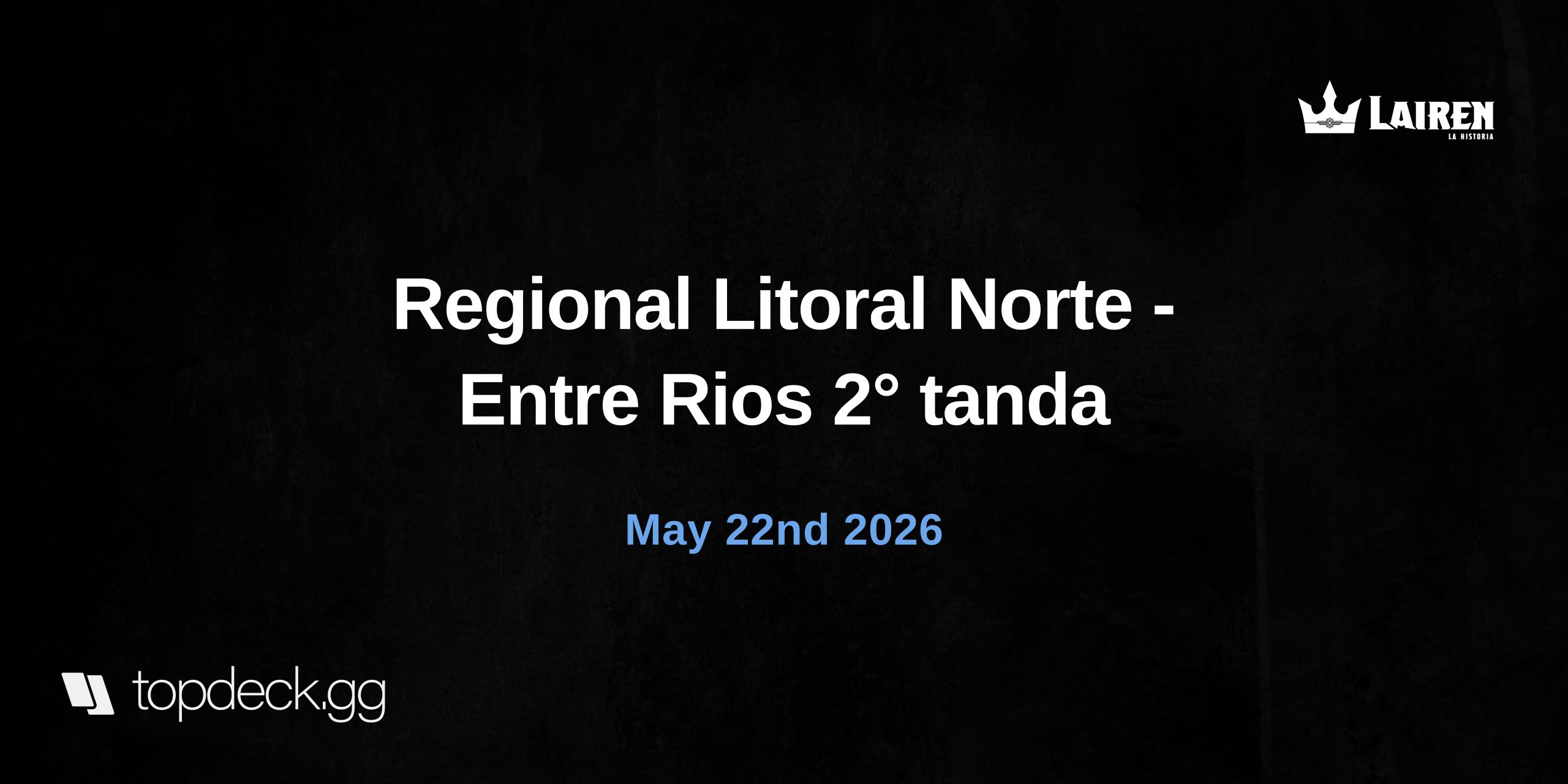 Regional Litoral Norte - Entre Rios 2° tanda