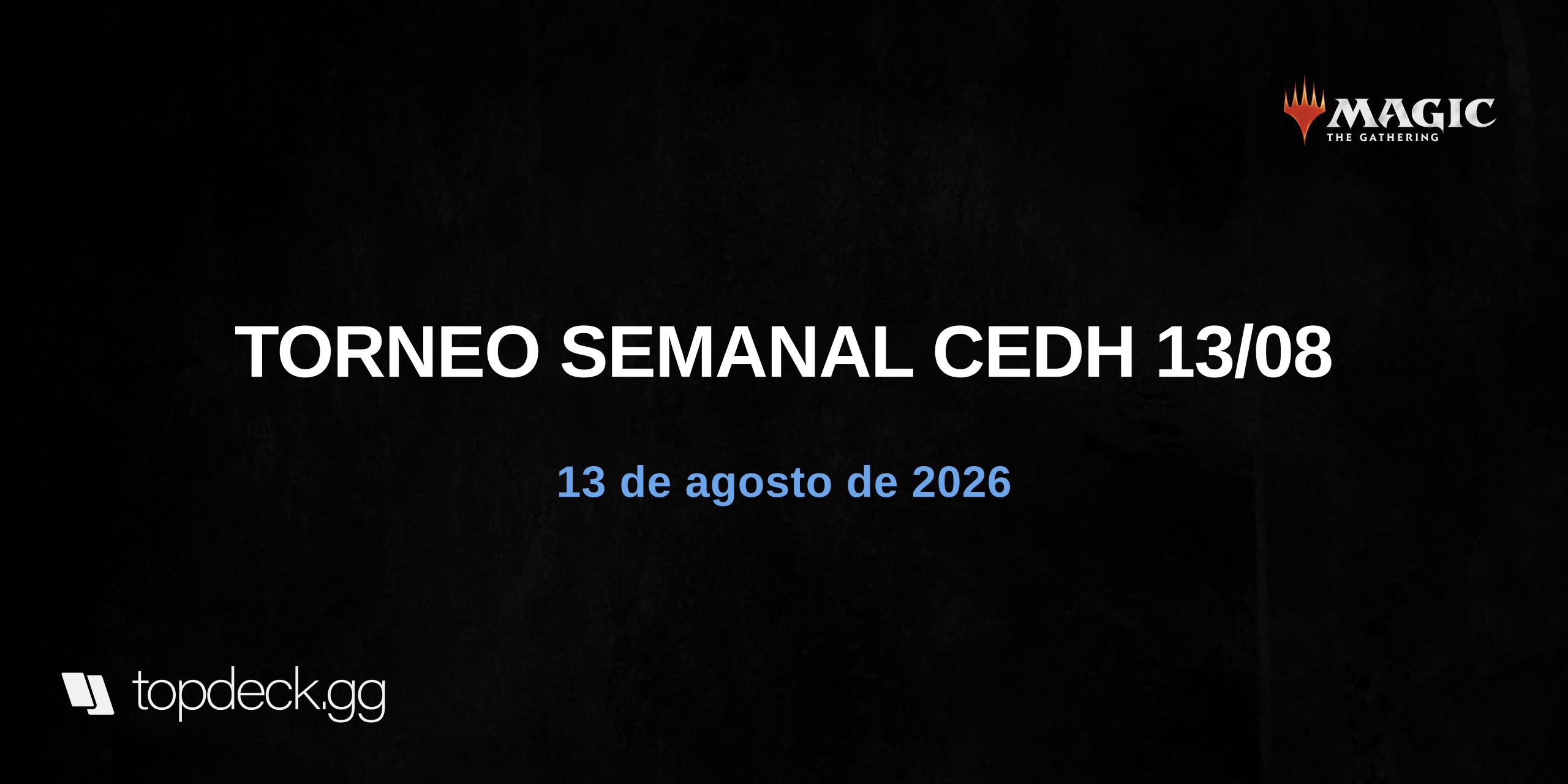 TORNEO SEMANAL CEDH 13/08