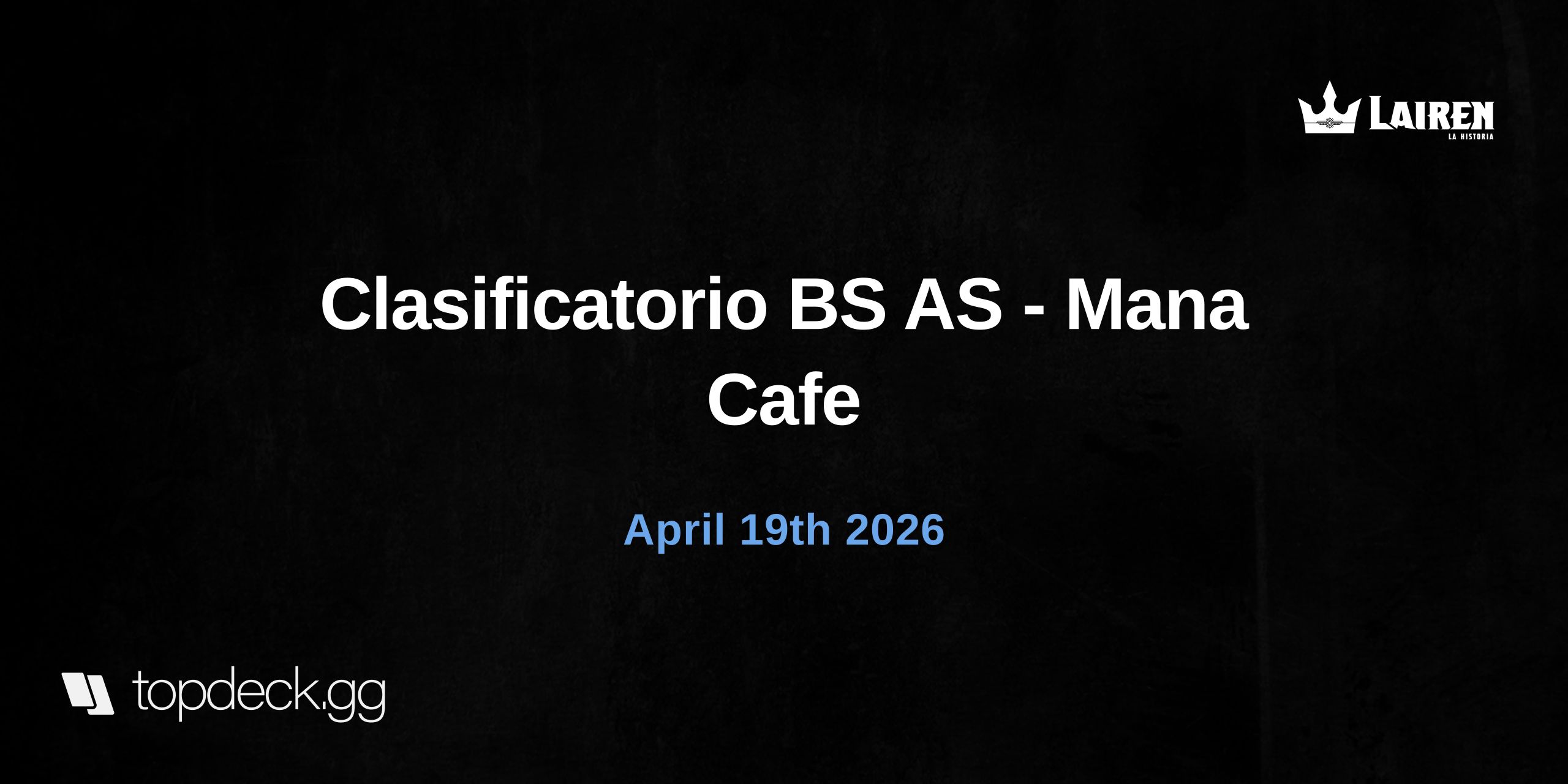 Clasificatorio BS AS - Mana Cafe