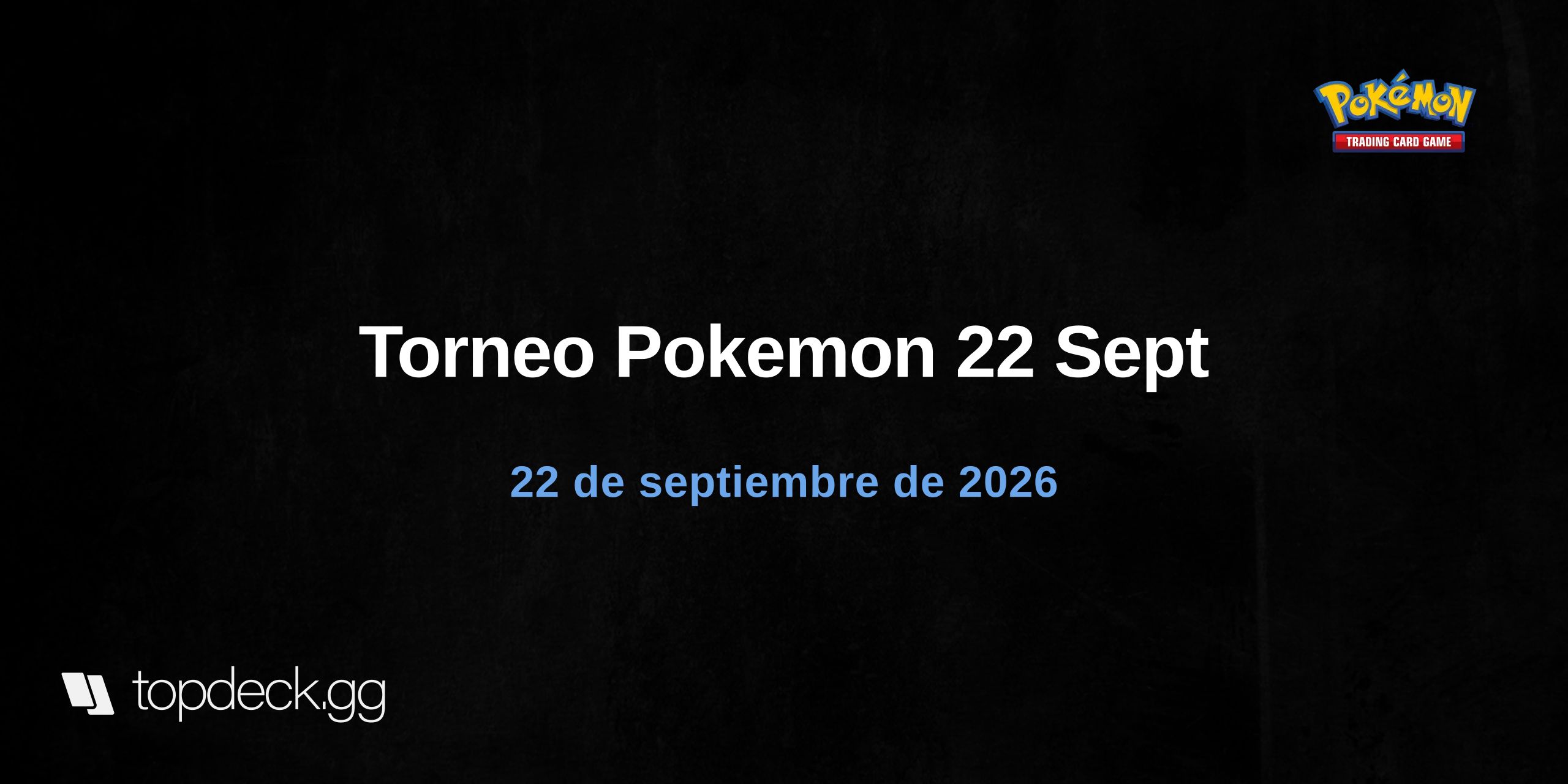 Torneo Pokemon 22 Sept