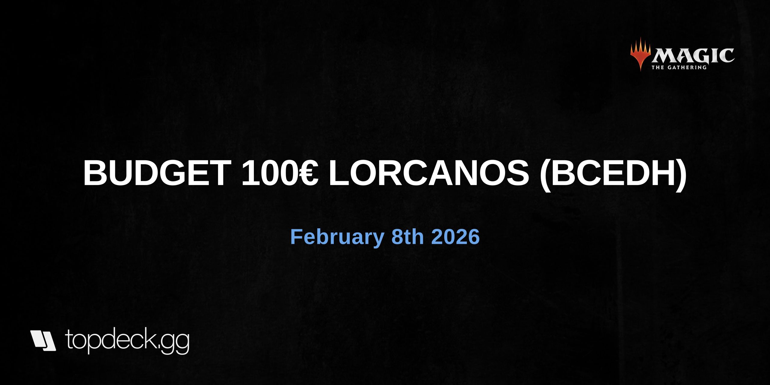 BUDGET 100€ LORCANOS (BCEDH)