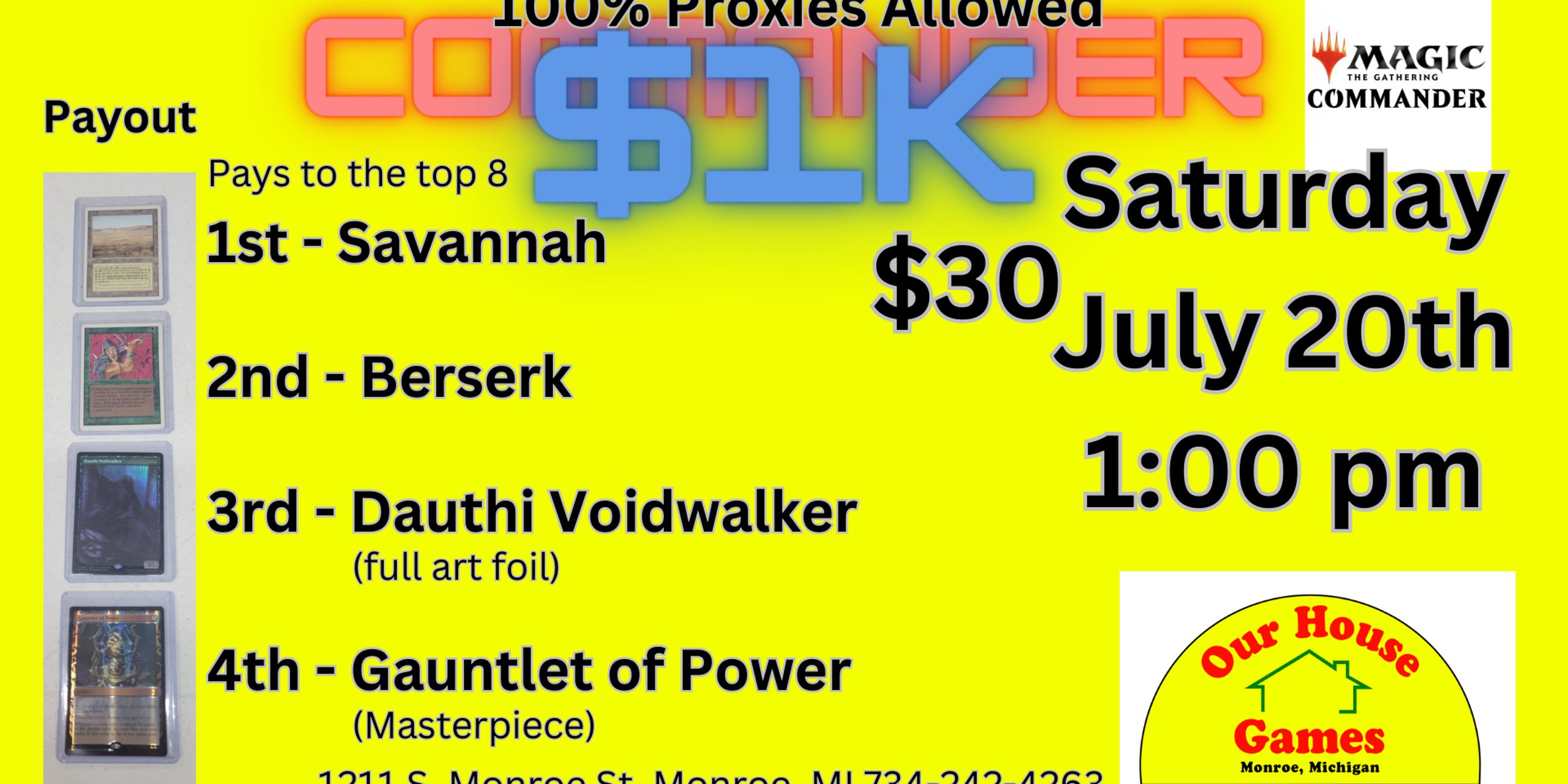 July 20th OHG Commander 1K in Monroe, MI